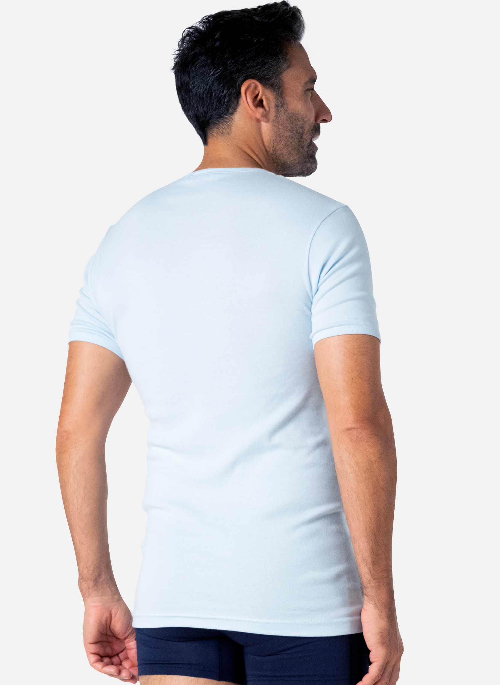 Tee-shirts PUR COTON 80 ANS homme bleu Eminence Tee-shirts PUR COTON 80 ANS homme bleu Bleu