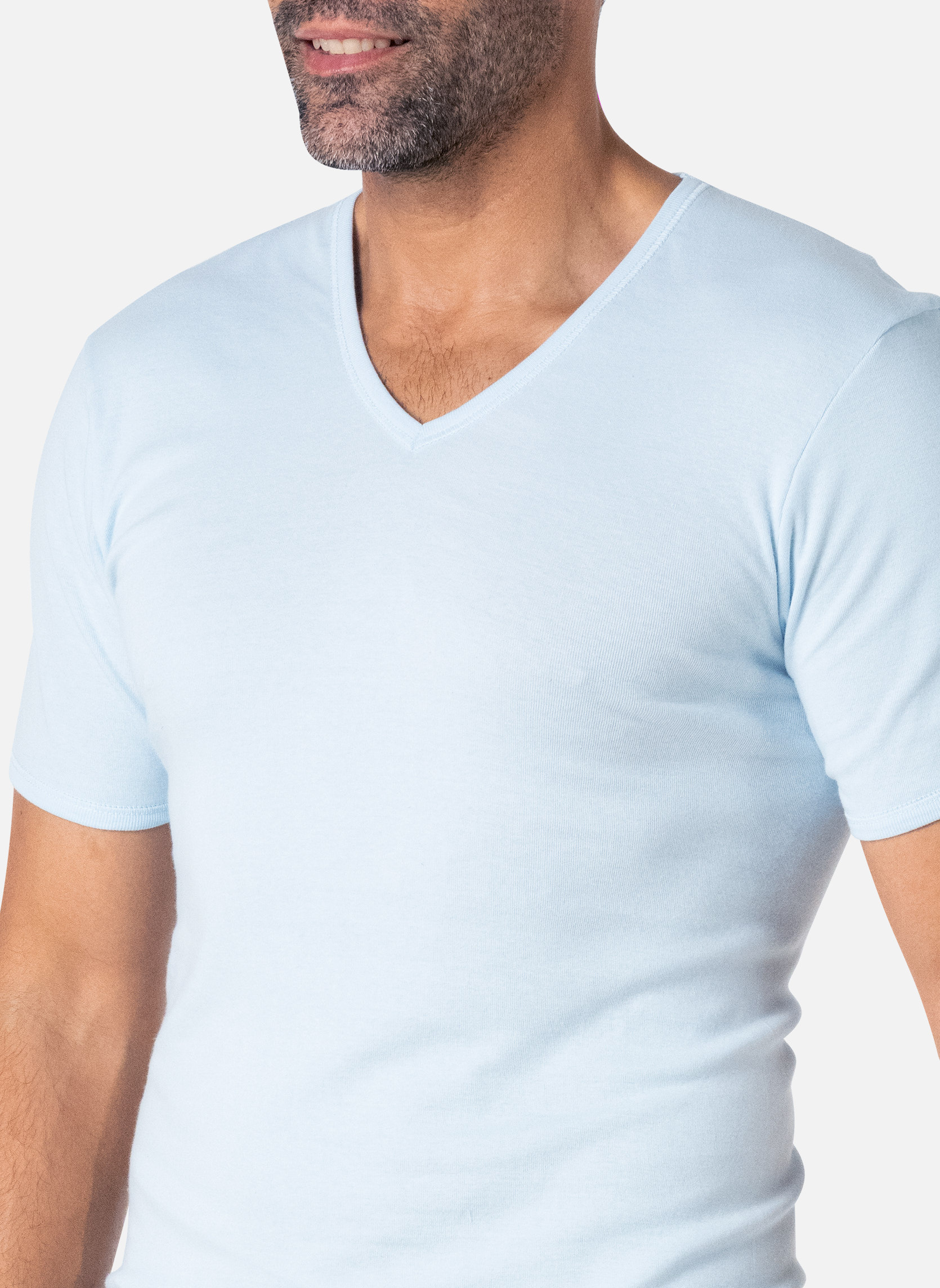 Tee-shirts PUR COTON 80 ANS homme bleu Eminence Tee-shirts PUR COTON 80 ANS homme bleu Bleu