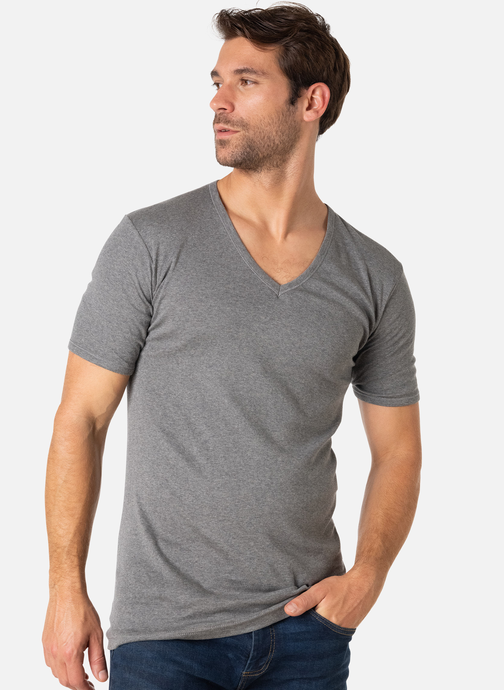 Tee-shirts PUR COTON 80 ANS homme gris Eminence Tee-shirts PUR COTON 80 ANS homme gris Gris
