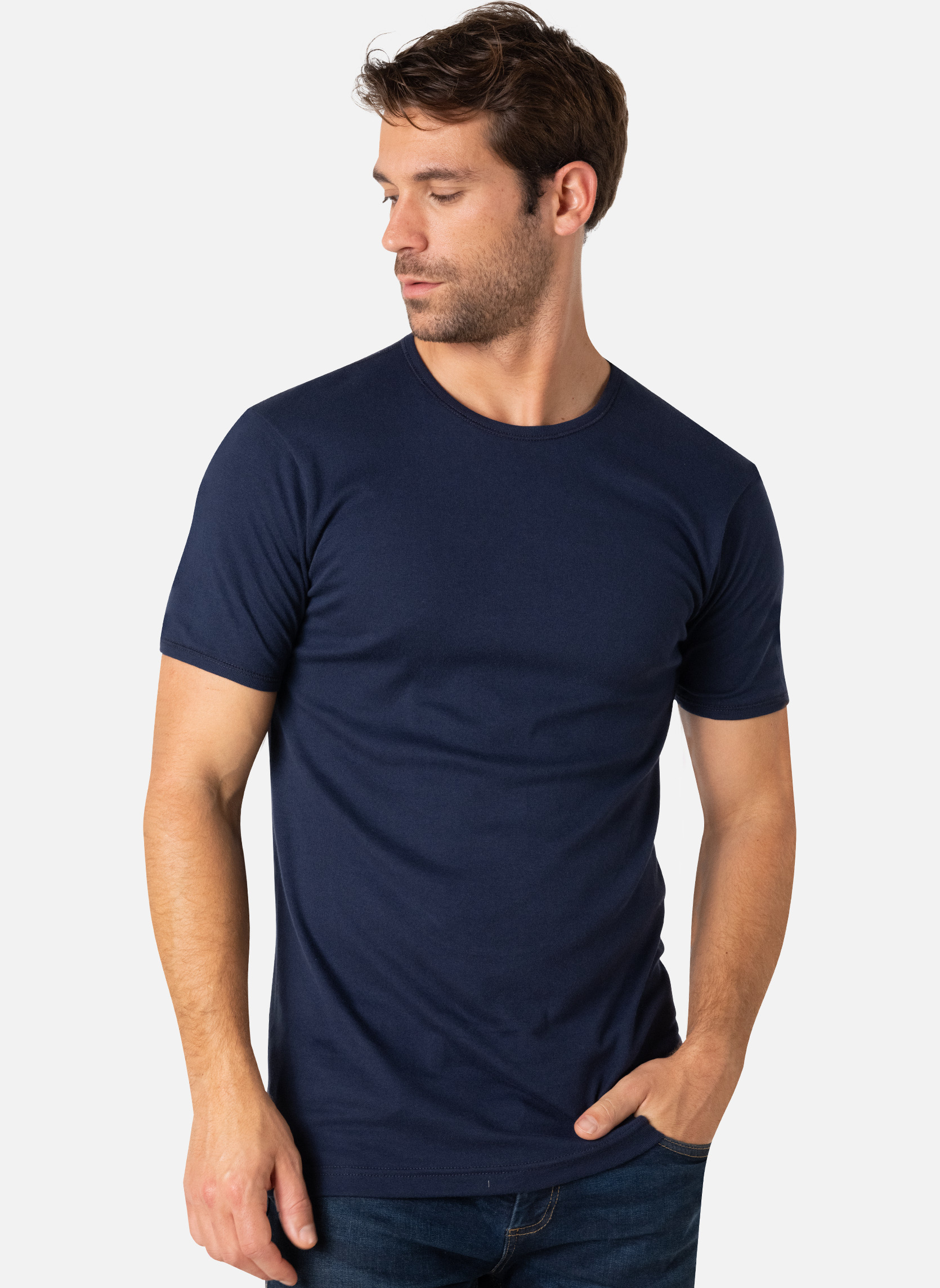 Tee-shirts PUR COTON homme bleu Eminence Tee-shirts PUR COTON homme bleu Bleu