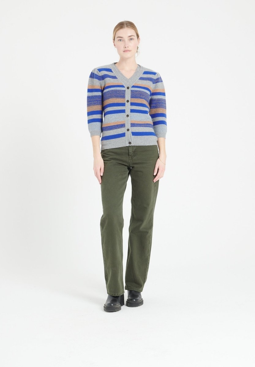 Gilets Cardigan col V manches 3/4 femme en cachemire 6 fils - MIA 11 femme multicolore Studio Cashmere8 Gilets Cardigan col V manches 3/4 femme en cachemire 6 fils - MIA 11 femme multicolore Multicouleur