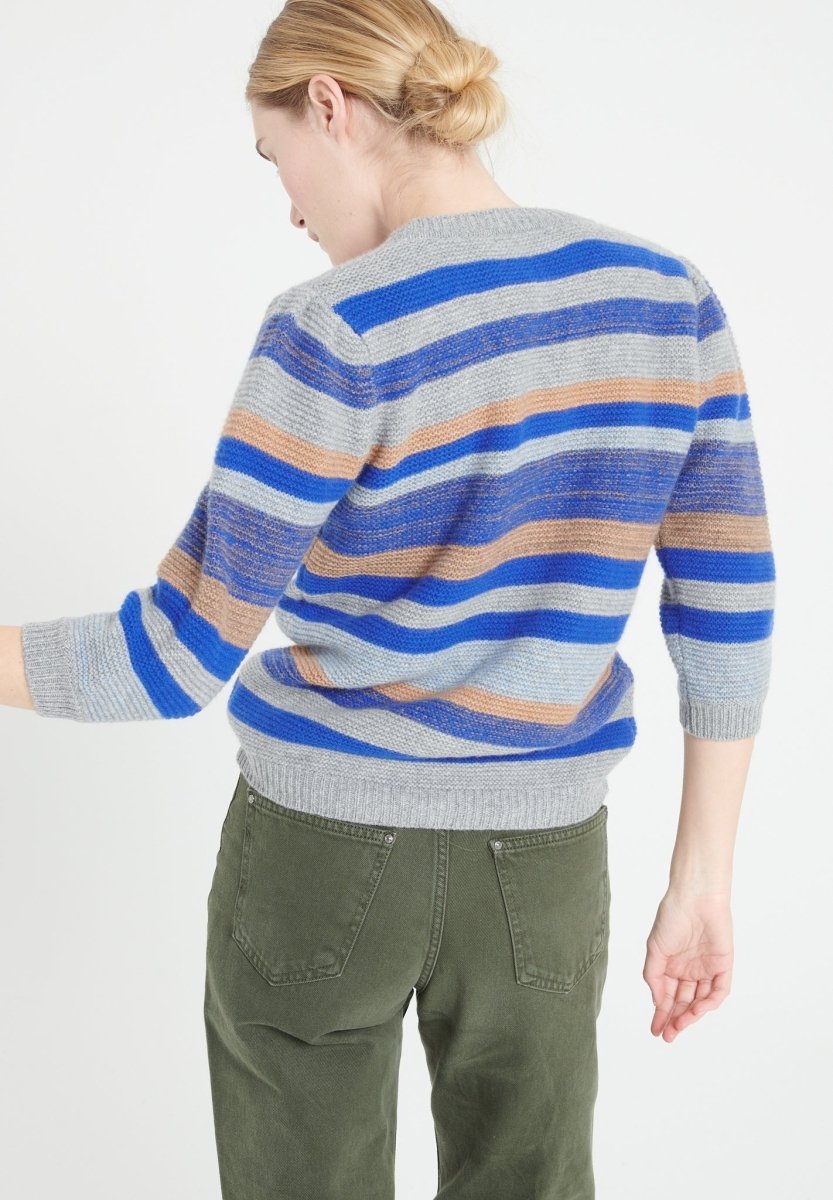 Gilets Cardigan col V manches 3/4 femme en cachemire 6 fils - MIA 11 femme multicolore Studio Cashmere8 Gilets Cardigan col V manches 3/4 femme en cachemire 6 fils - MIA 11 femme multicolore Multicouleur