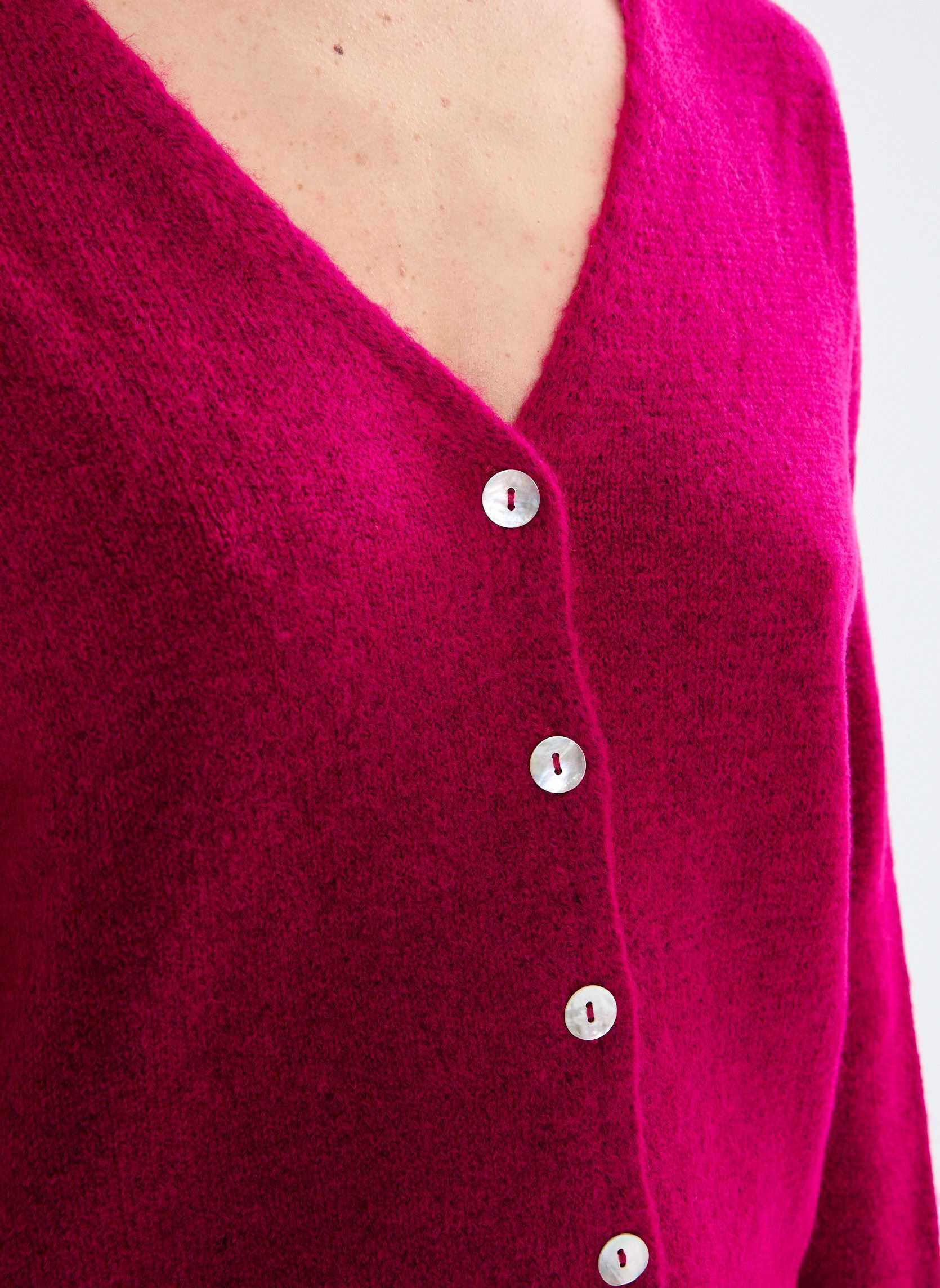 Strickjacken und Westen MGINIA damen rosa MADE BY Strickjacken und Westen MGINIA damen rosa Rose Fuchsia