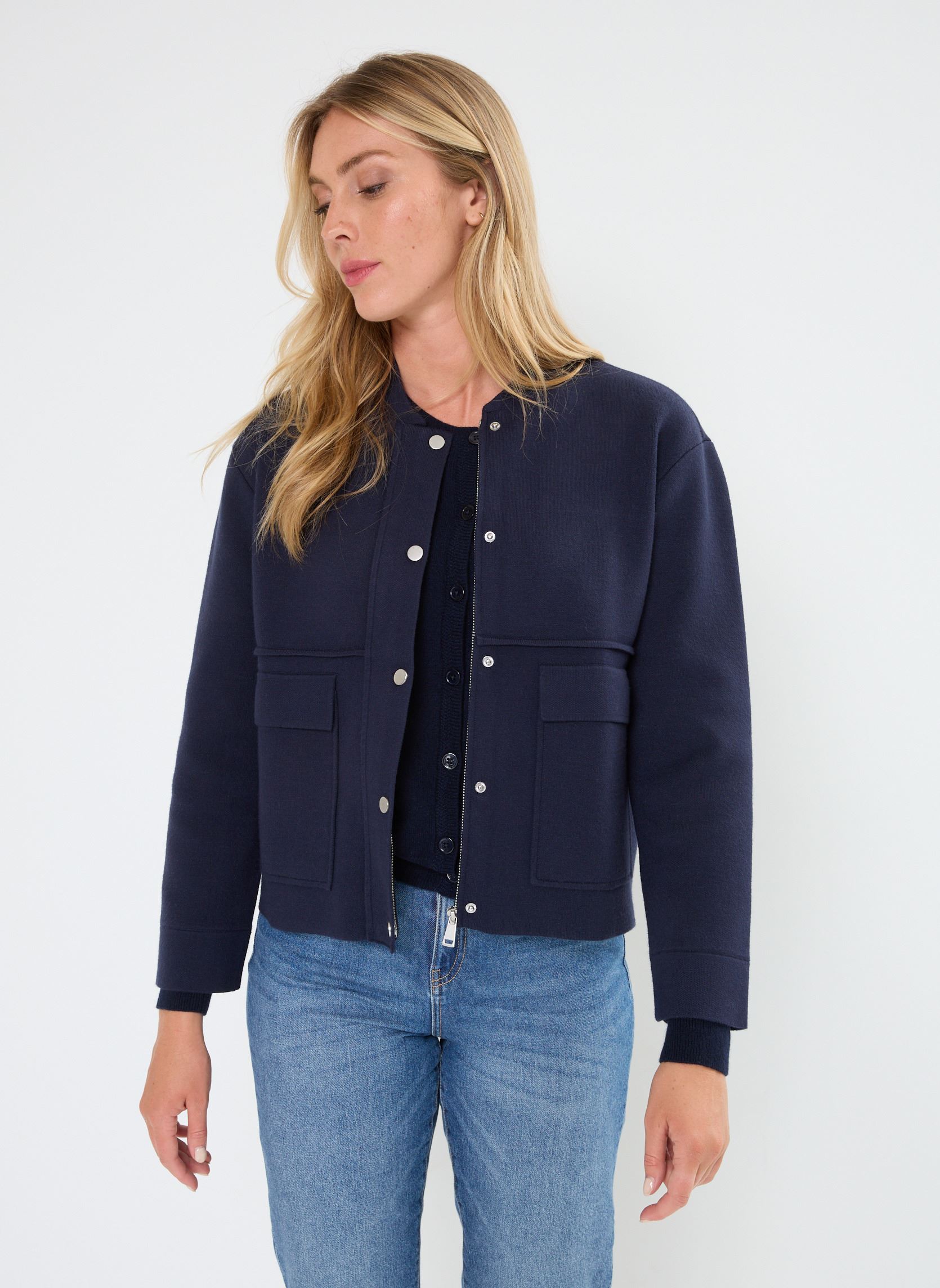 Jassen MAUREN dames blauw Georgia Rose Jassen MAUREN dames blauw MARINE