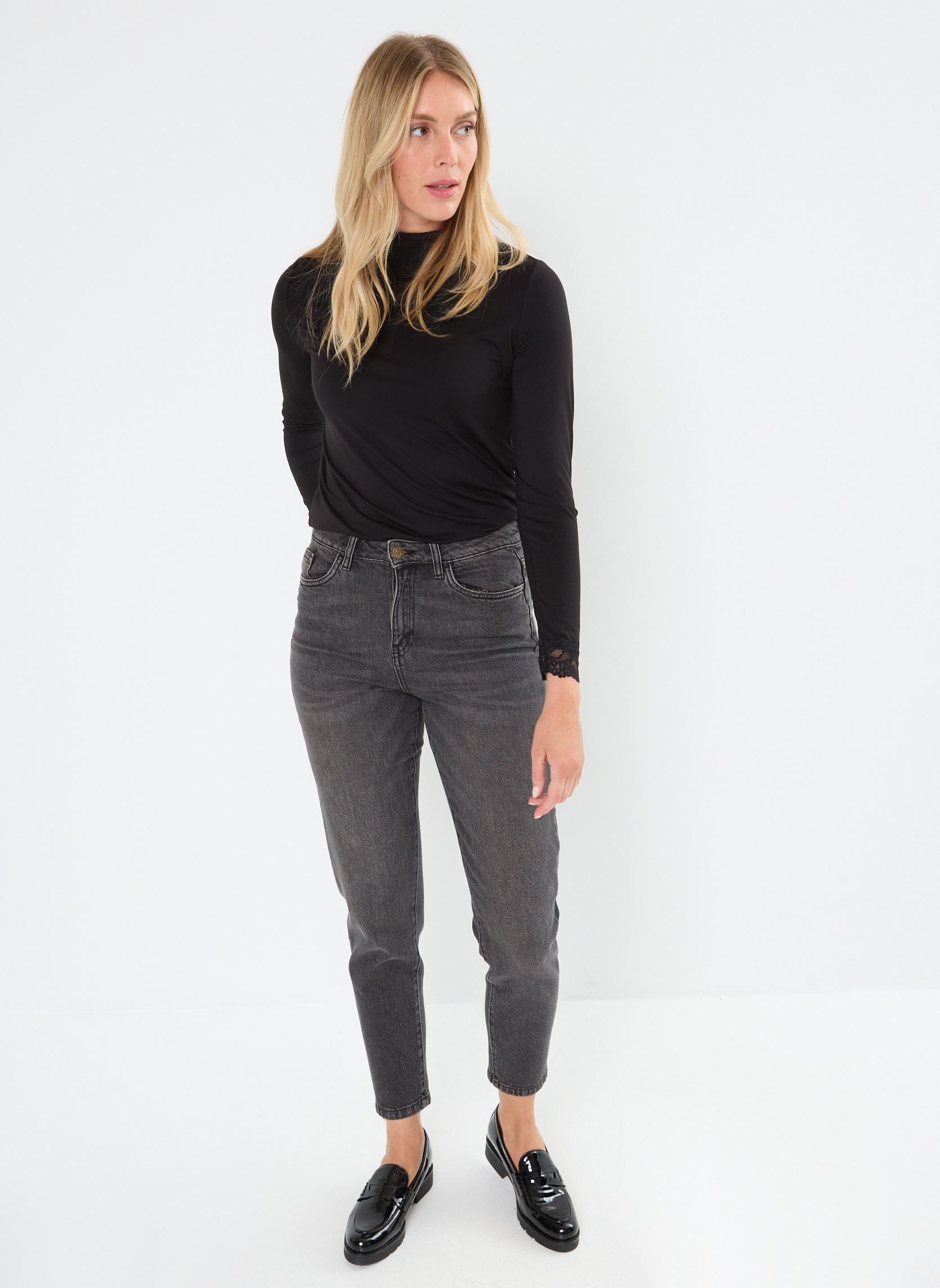 Langarm-T-Shirts TERMIROULE damen schwarz Georgia Rose Langarm-T-Shirts TERMIROULE damen schwarz JET BLACK