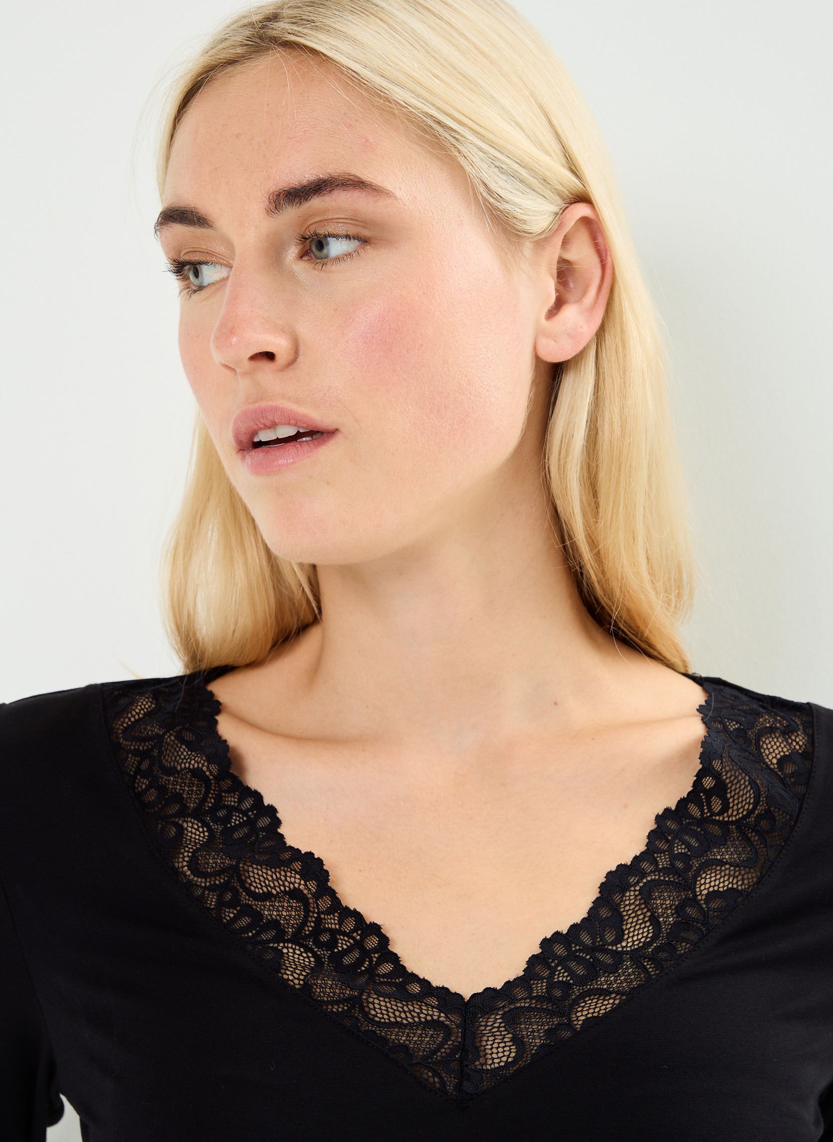 Tee-shirts manches longues TERMIV femme noir Georgia Rose Tee-shirts manches longues TERMIV femme noir JET BLACK