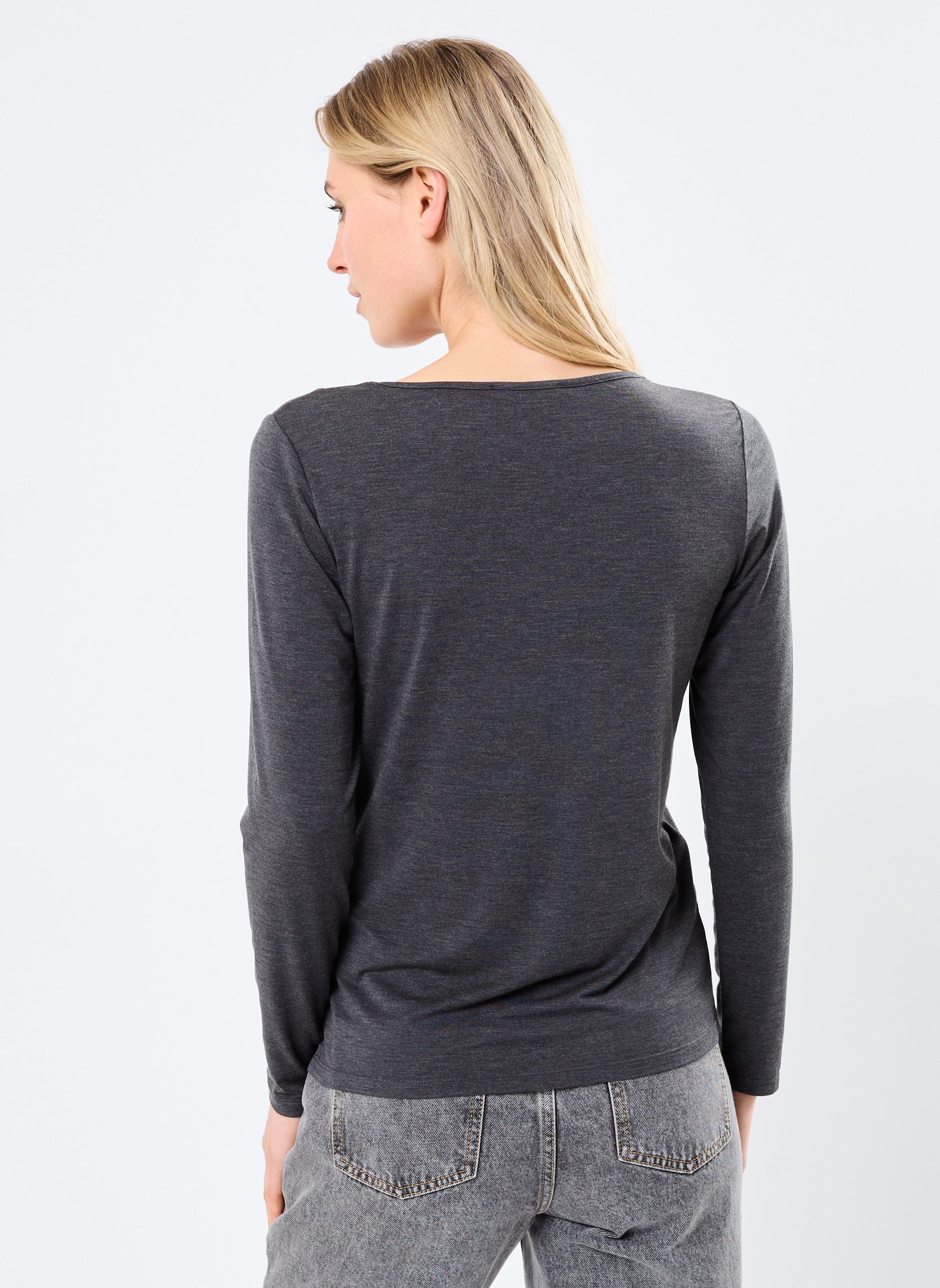 Tee-shirts manches longues TERMIV femme gris Georgia Rose Tee-shirts manches longues TERMIV femme gris MELANGE ANTHRACITE GREY