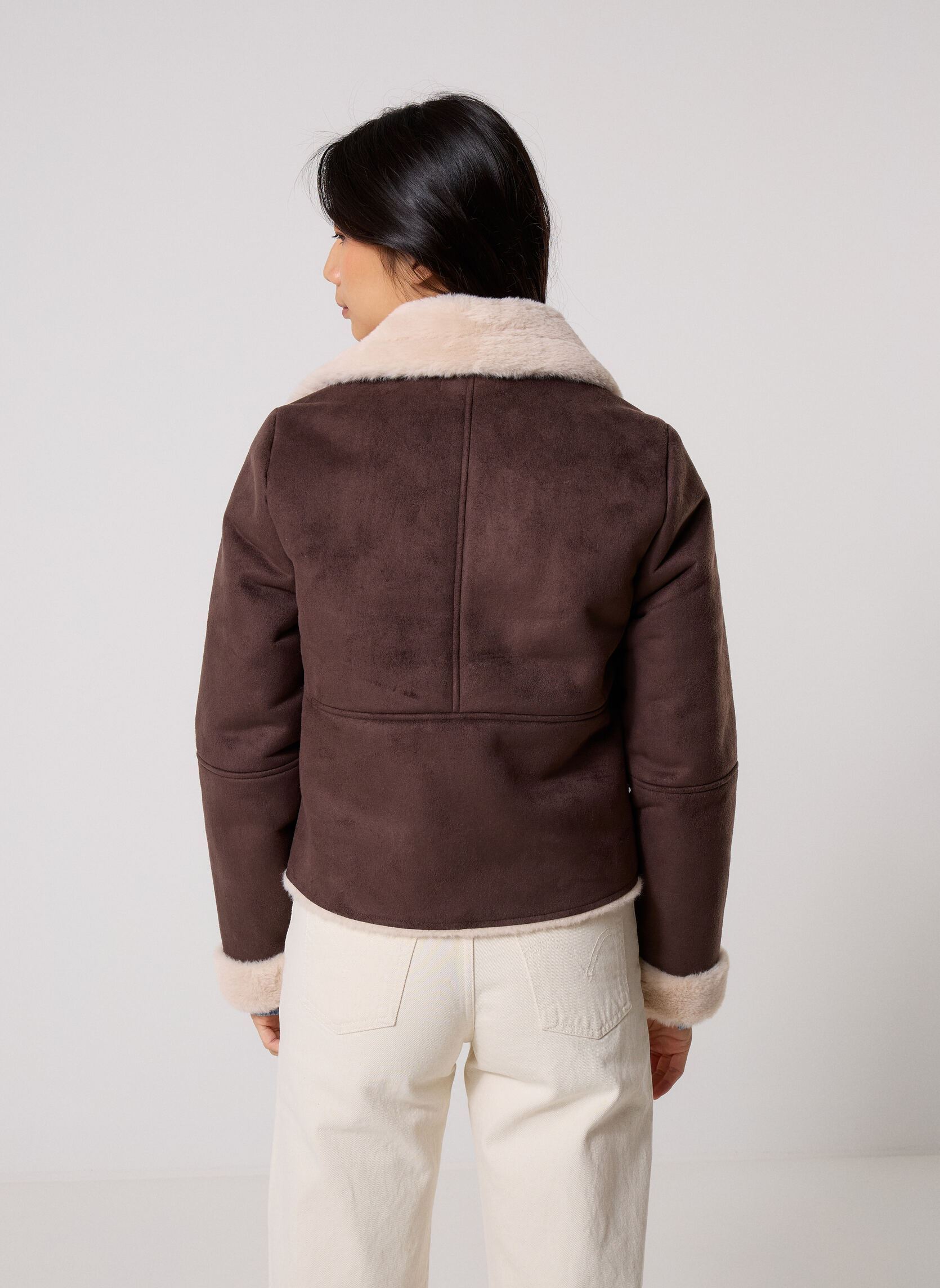 Vestes VFOURRURE femme marron MADE BY Vestes VFOURRURE femme marron DARK BROWN NATURAL FUR