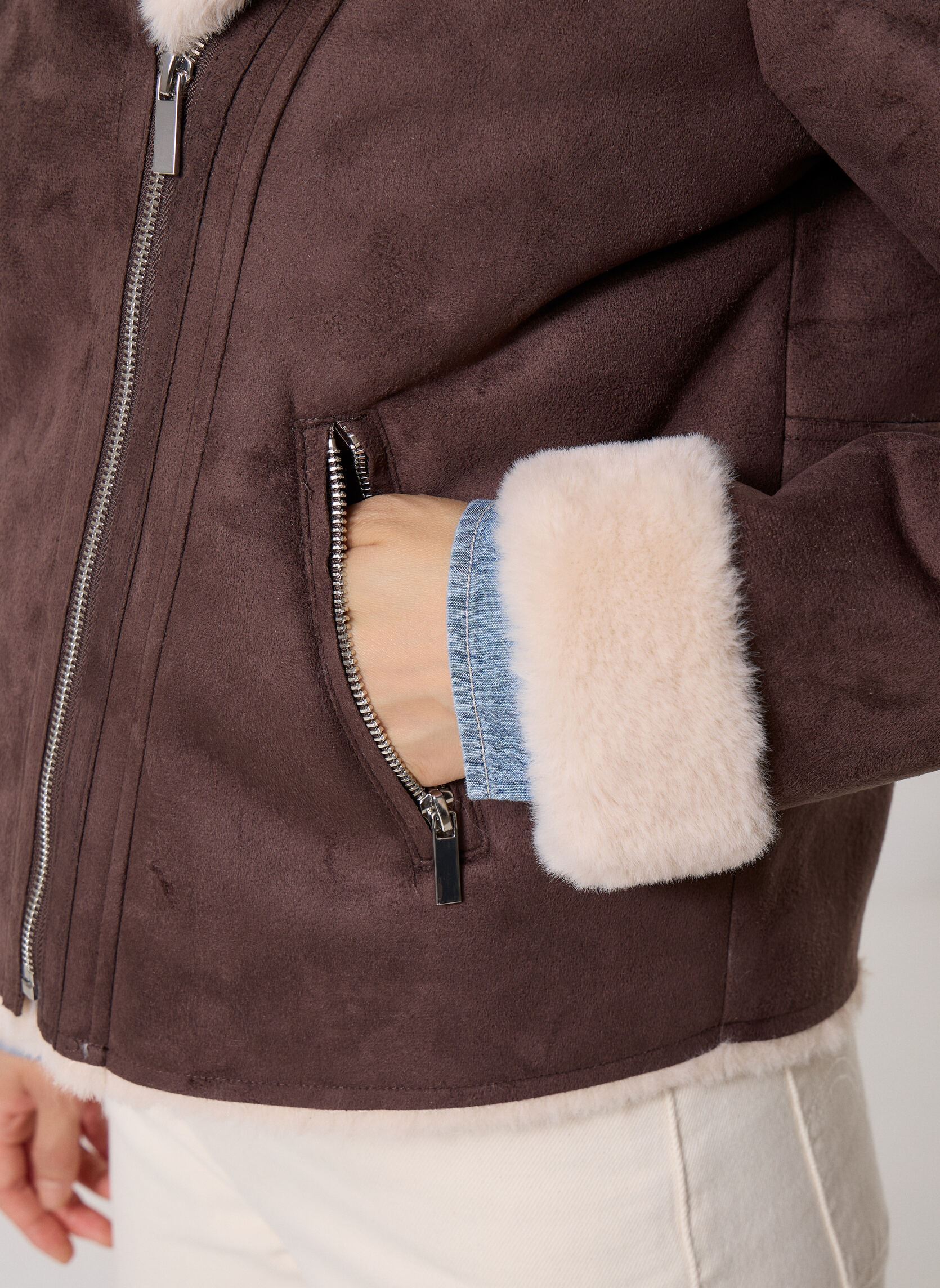 Vestes VFOURRURE femme marron MADE BY Vestes VFOURRURE femme marron DARK BROWN NATURAL FUR