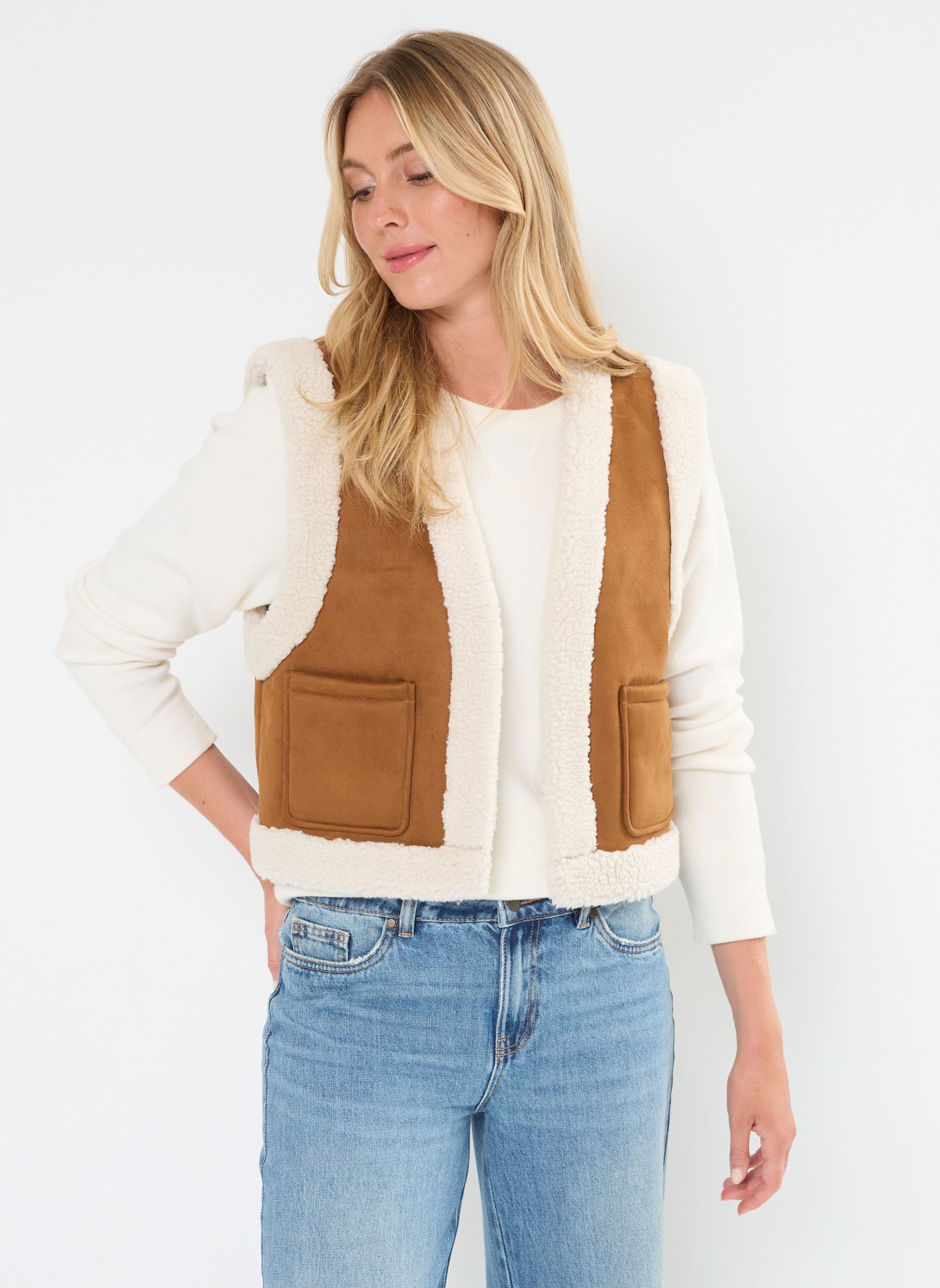 Bodywarmer VSANMANCHE dames bruin MADE BY Bodywarmer VSANMANCHE dames bruin ARGAN OIL