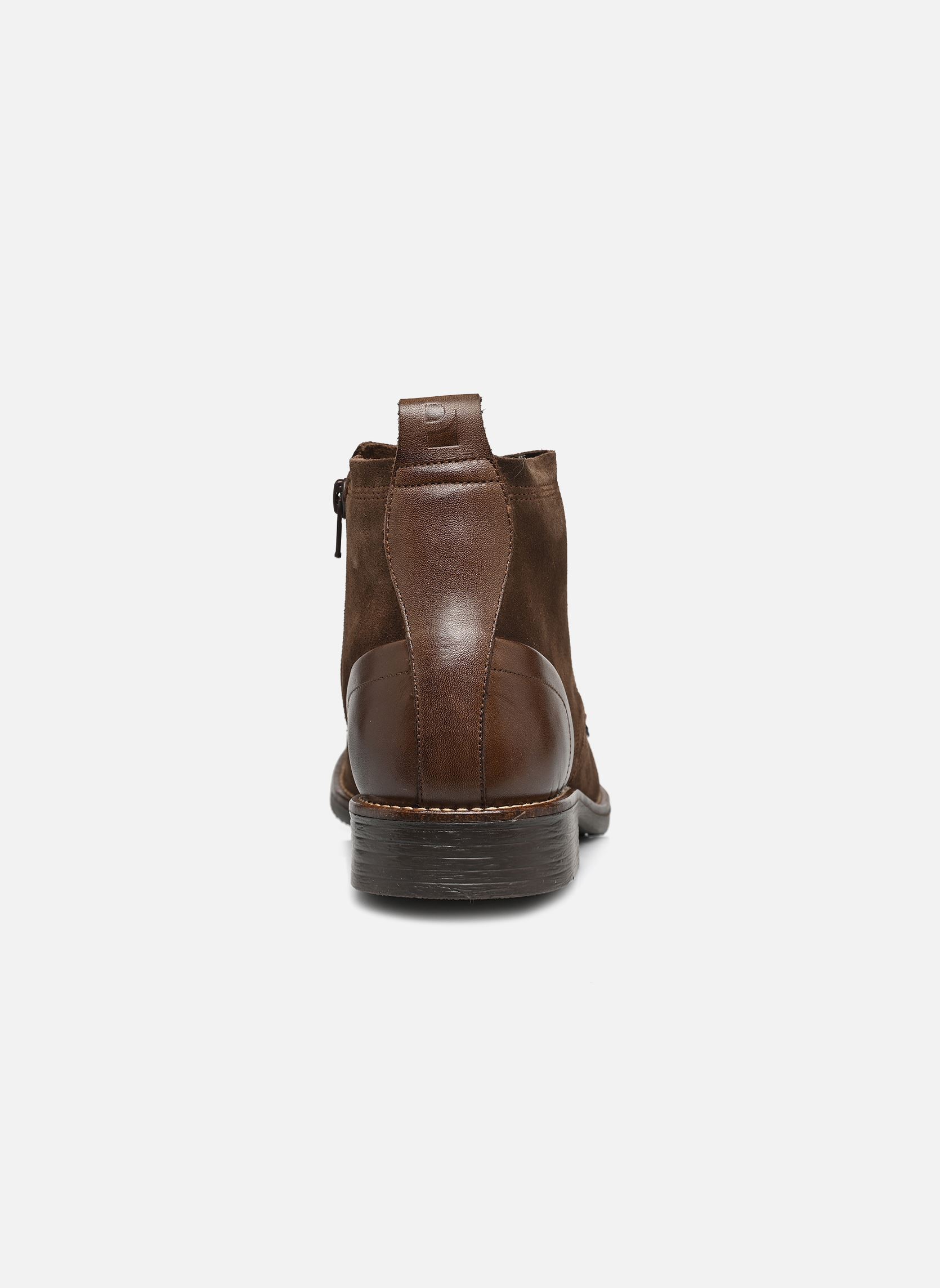 Bottines à lacets Ferol homme marron Pellet Bottines à lacets Ferol homme marron velours chocolat