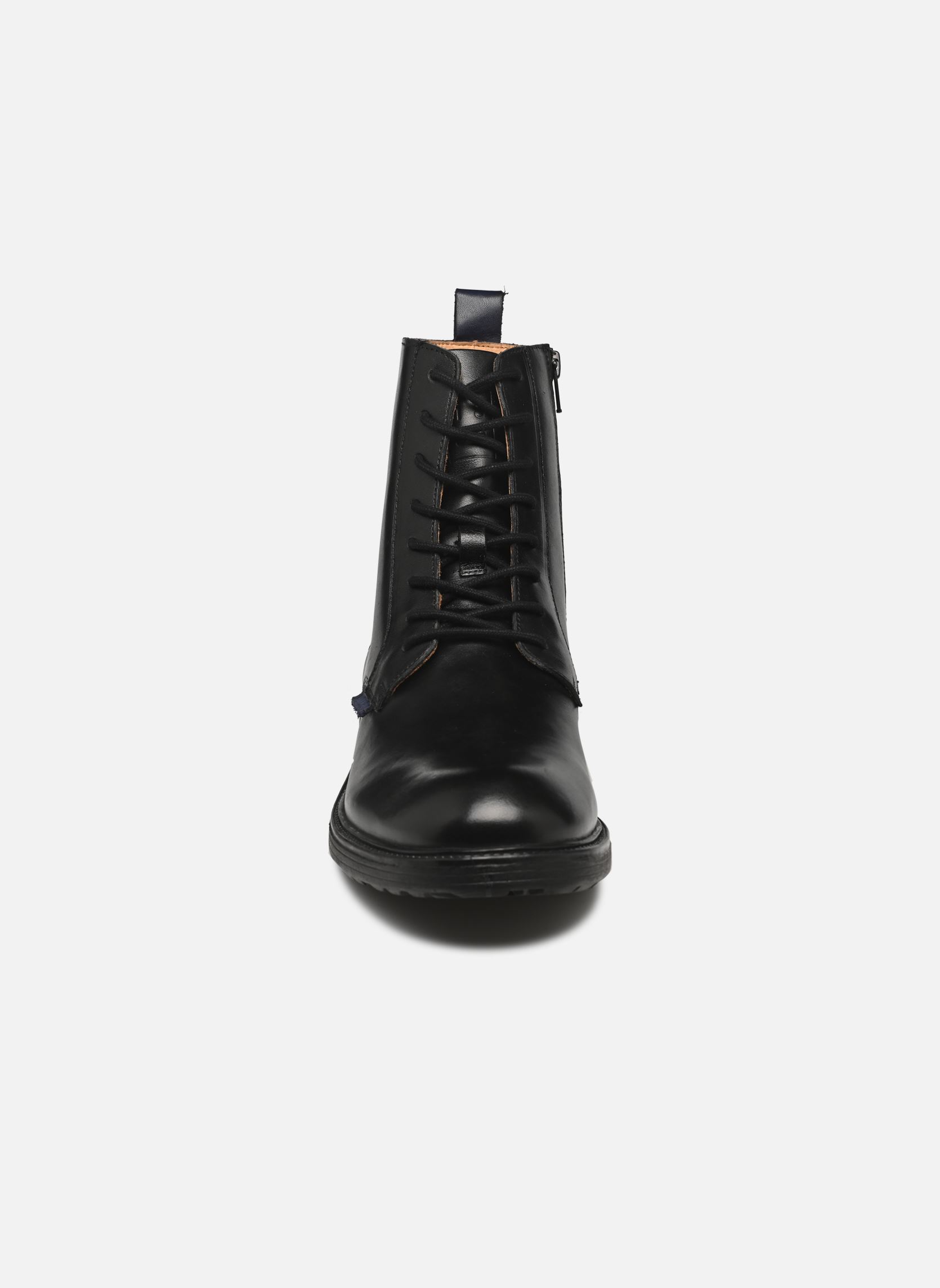 Veterlaarsjes NELSON heren zwart Pellet Veterlaarsjes NELSON heren zwart VEAU LISSE BROSSE NOIR