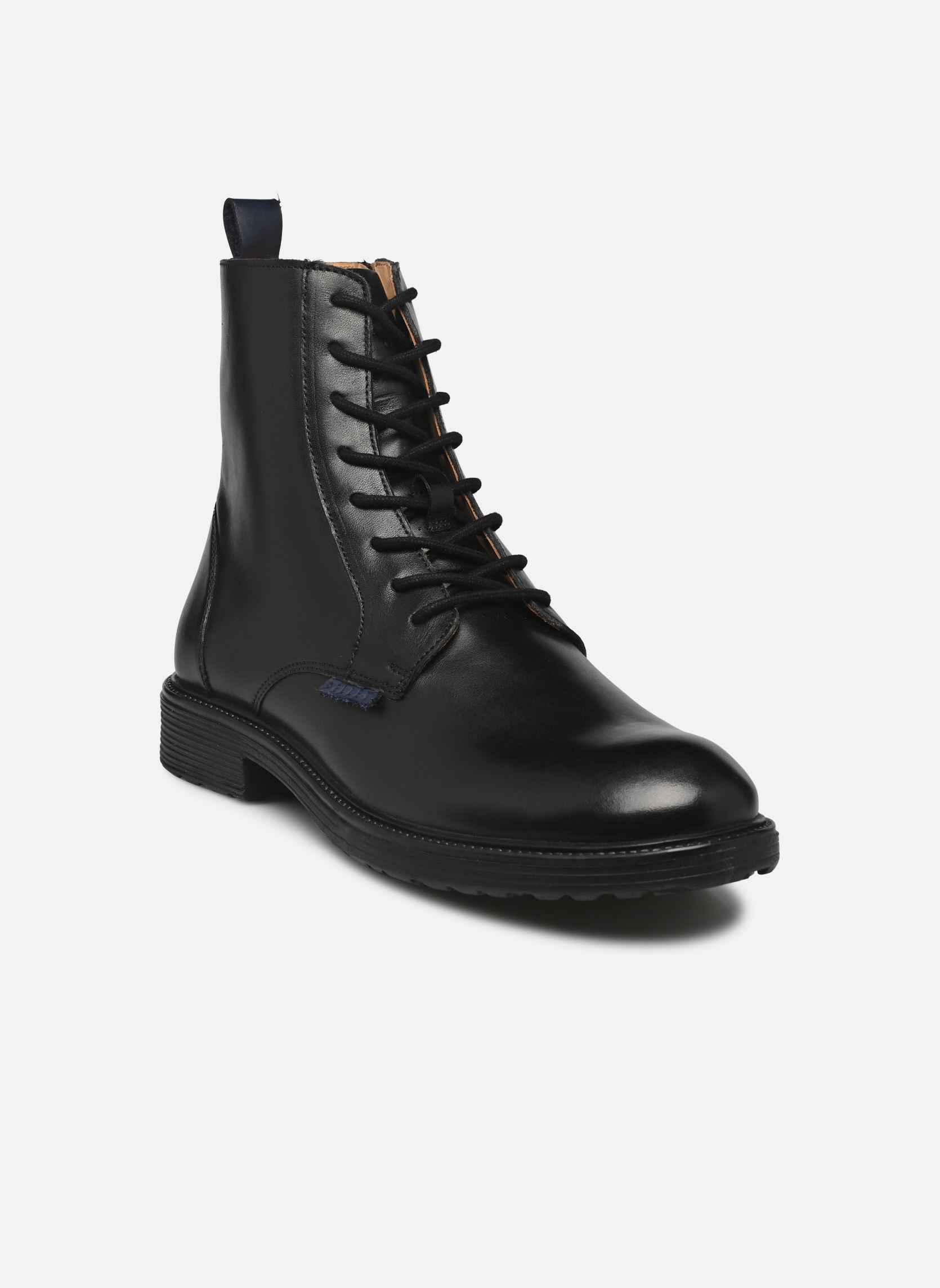 Veterlaarsjes NELSON heren zwart Pellet Veterlaarsjes NELSON heren zwart VEAU LISSE BROSSE NOIR