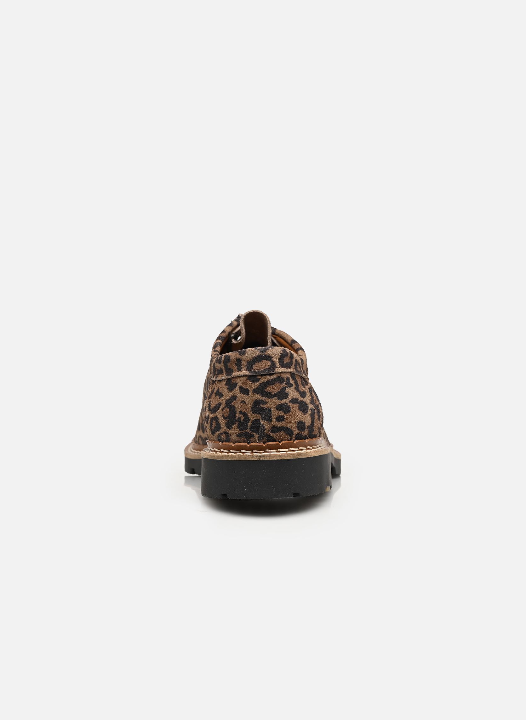 Derbies Macha femme marron Pellet Derbies Macha femme marron CROUTE VELOURS LEOPARD DATE