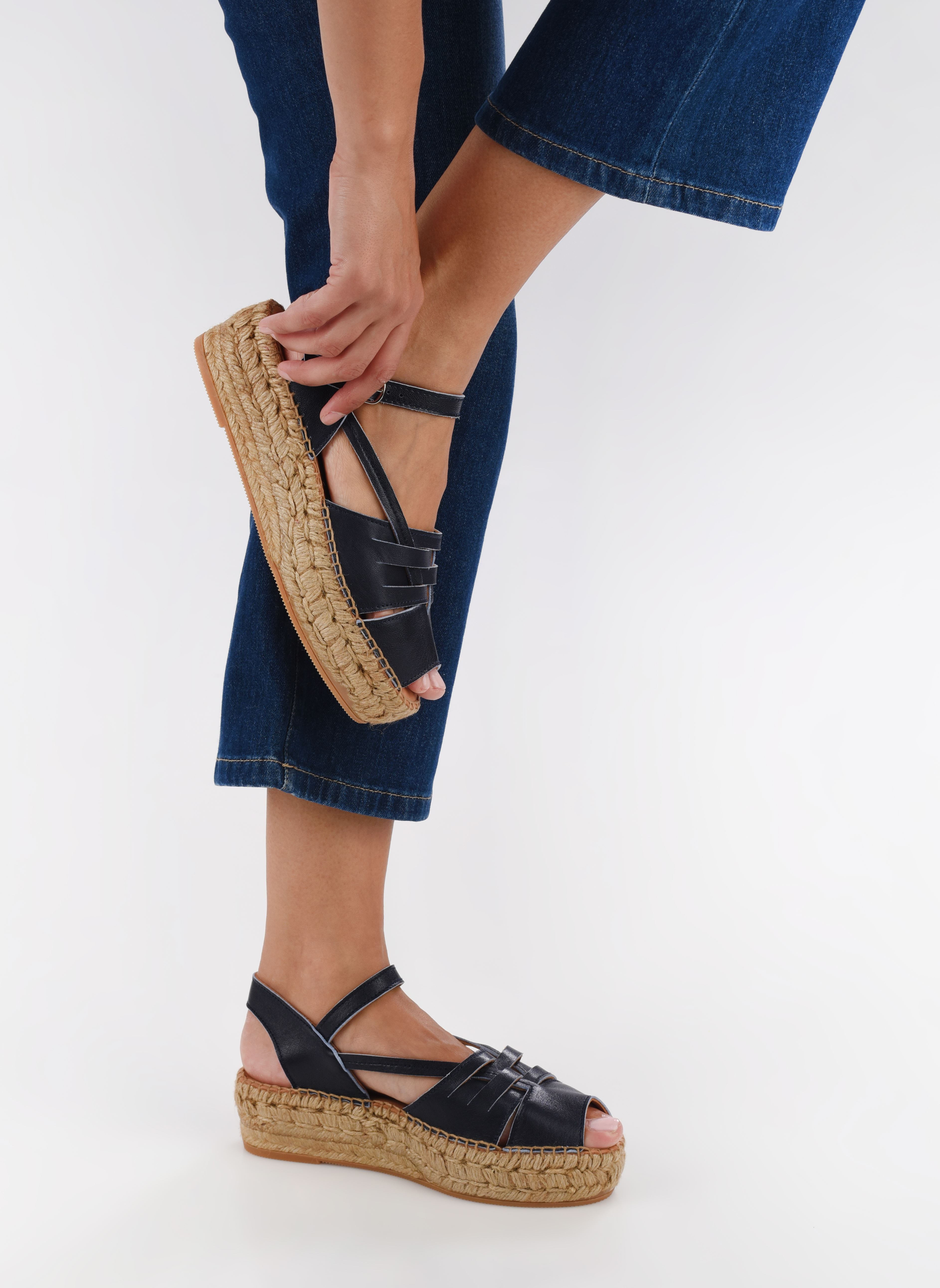 Keil- und Plateau-Espadrilles GUNTA damen blau Naguisa Keil- und Plateau-Espadrilles GUNTA damen blau NAVY