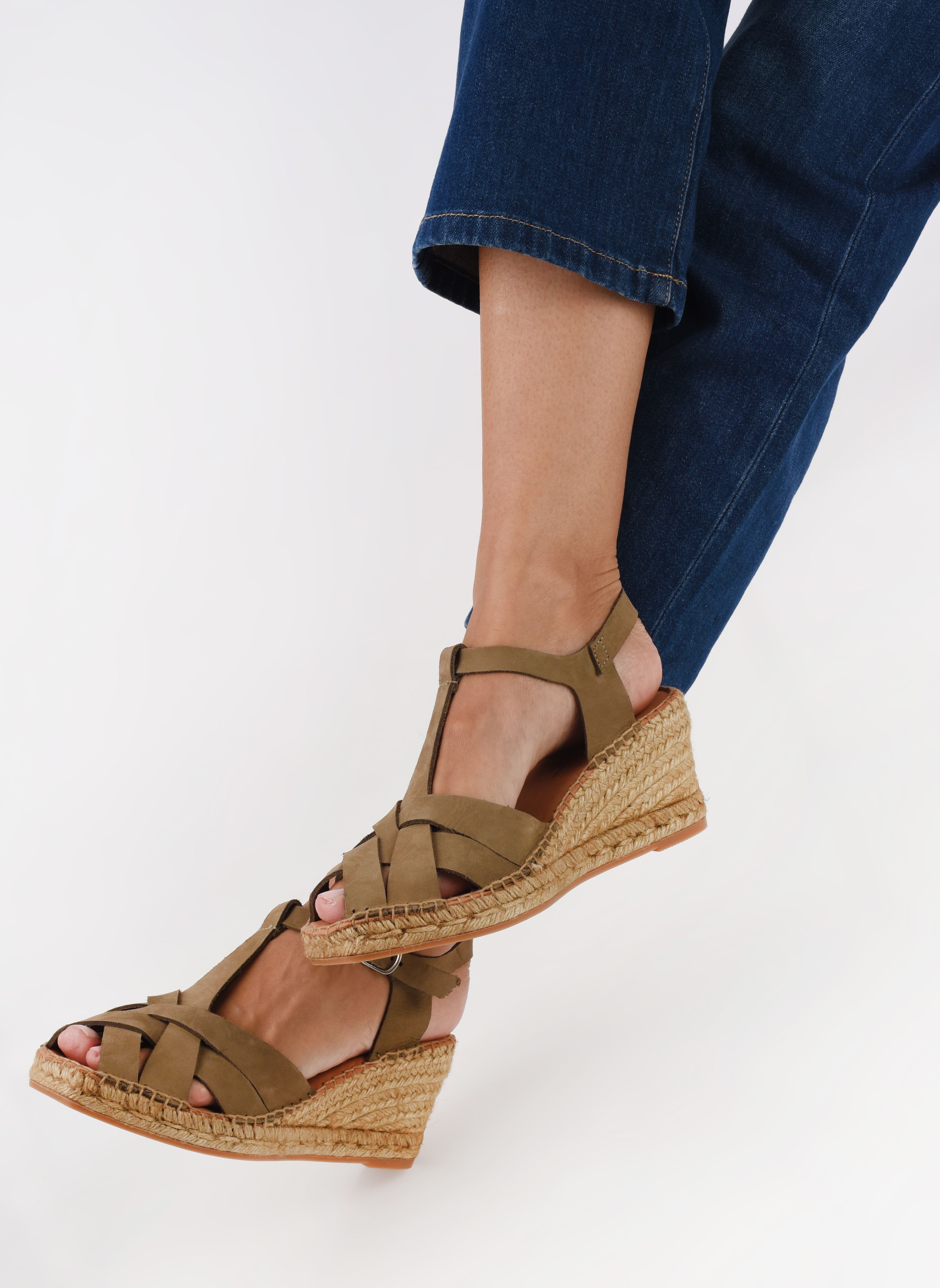Keil- und Plateau-Espadrilles OLLY damen grün Naguisa Keil- und Plateau-Espadrilles OLLY damen grün OLIVE