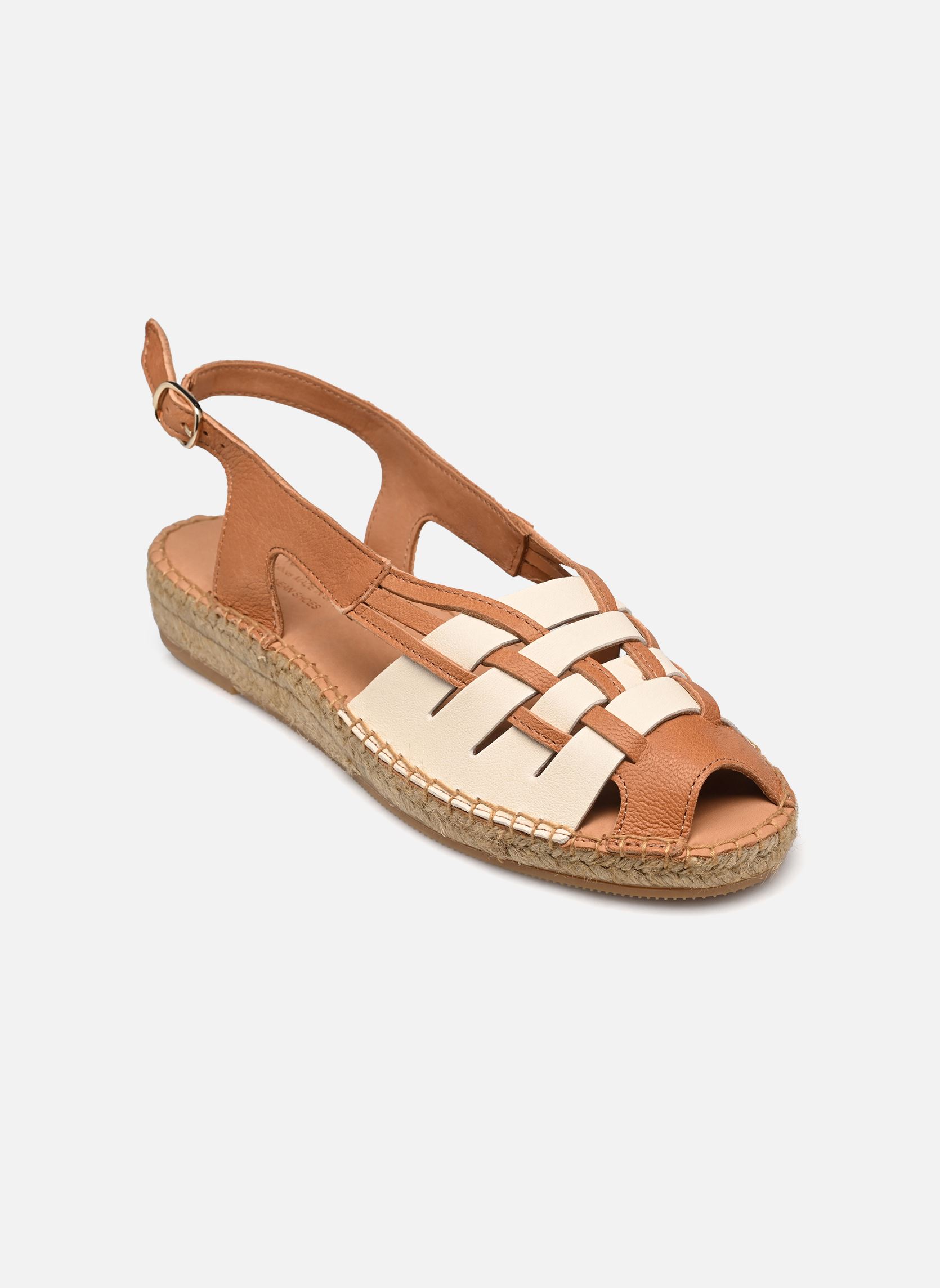 Flache Espadrilles ETEL damen braun Naguisa Flache Espadrilles ETEL damen braun LIGHT BROWN/ECRU