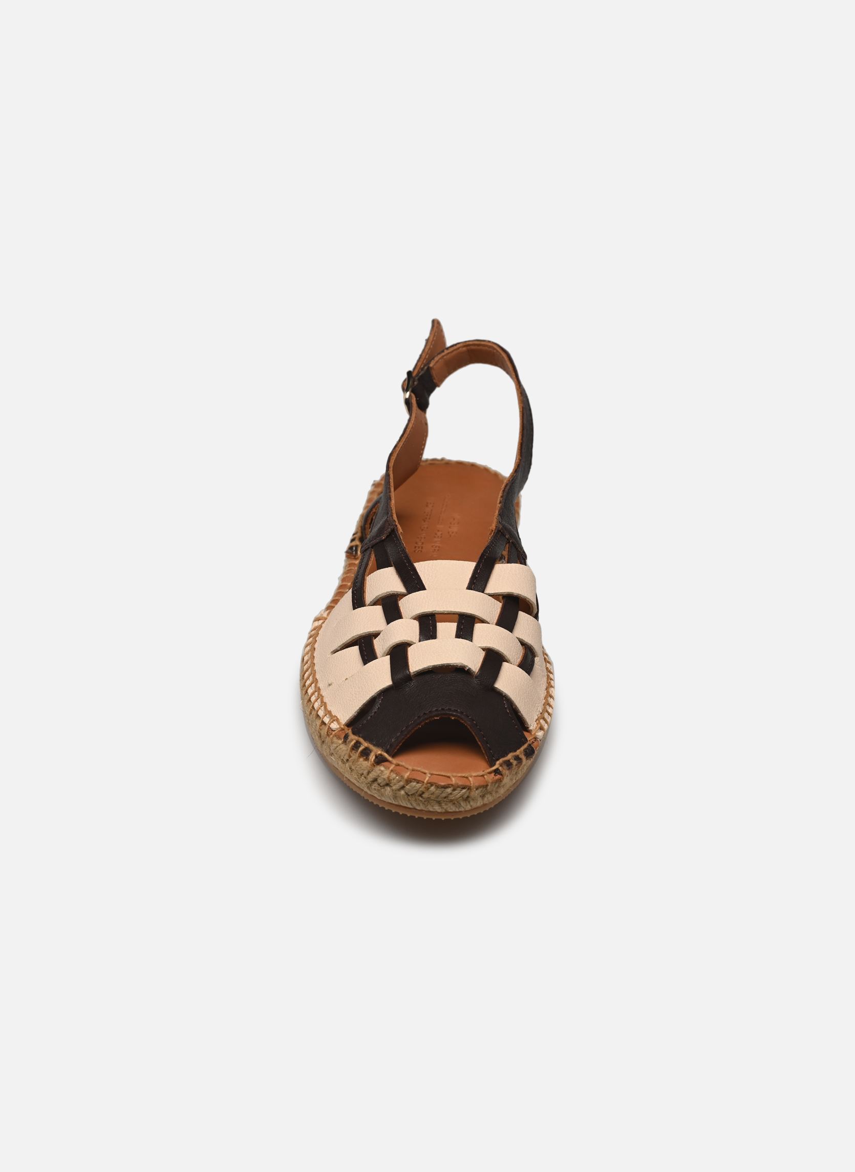 Flache Espadrilles ETEL damen weiß Naguisa Flache Espadrilles ETEL damen weiß BROWN ECRU
