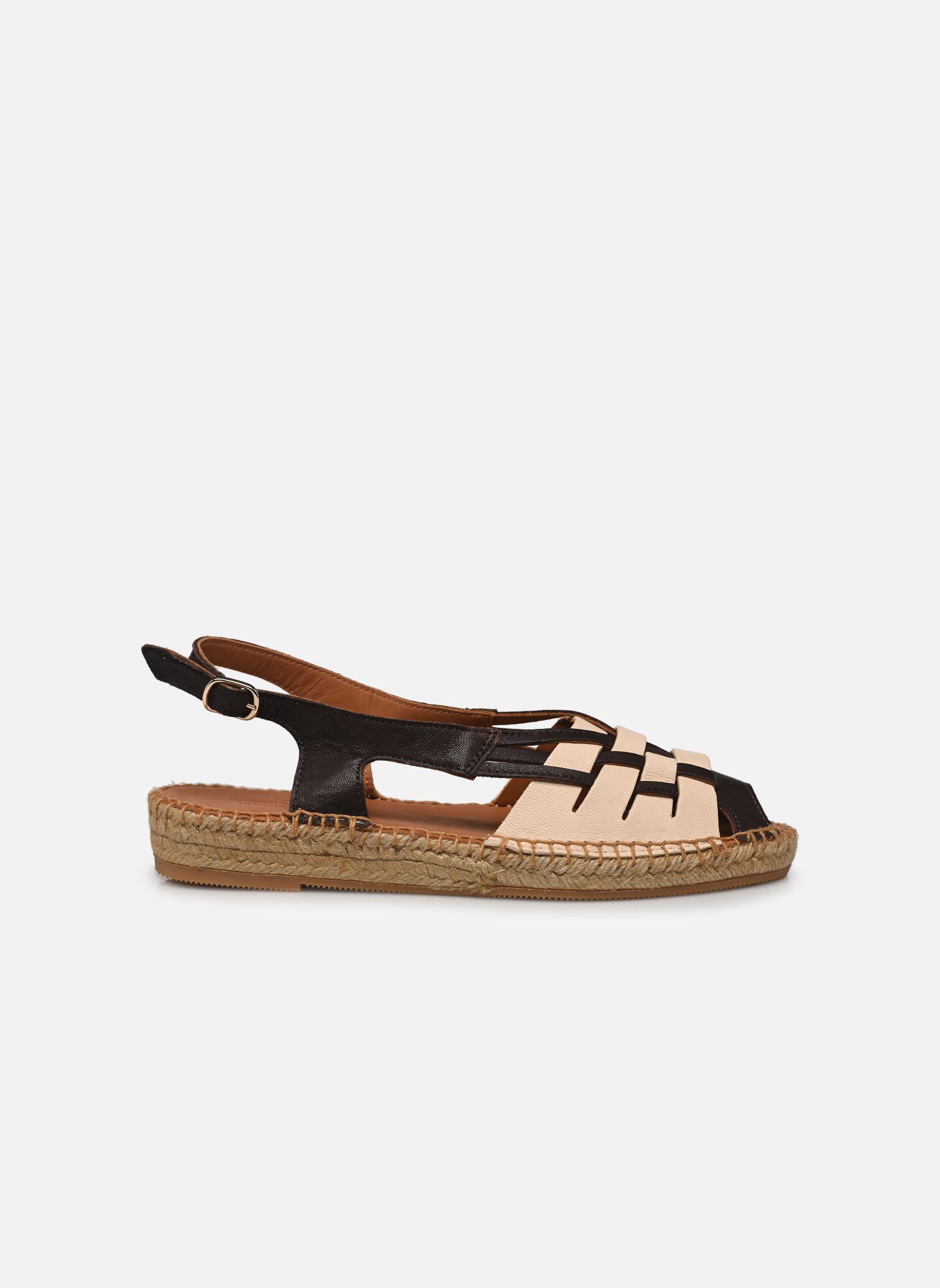 Flache Espadrilles ETEL damen weiß Naguisa Flache Espadrilles ETEL damen weiß BROWN ECRU