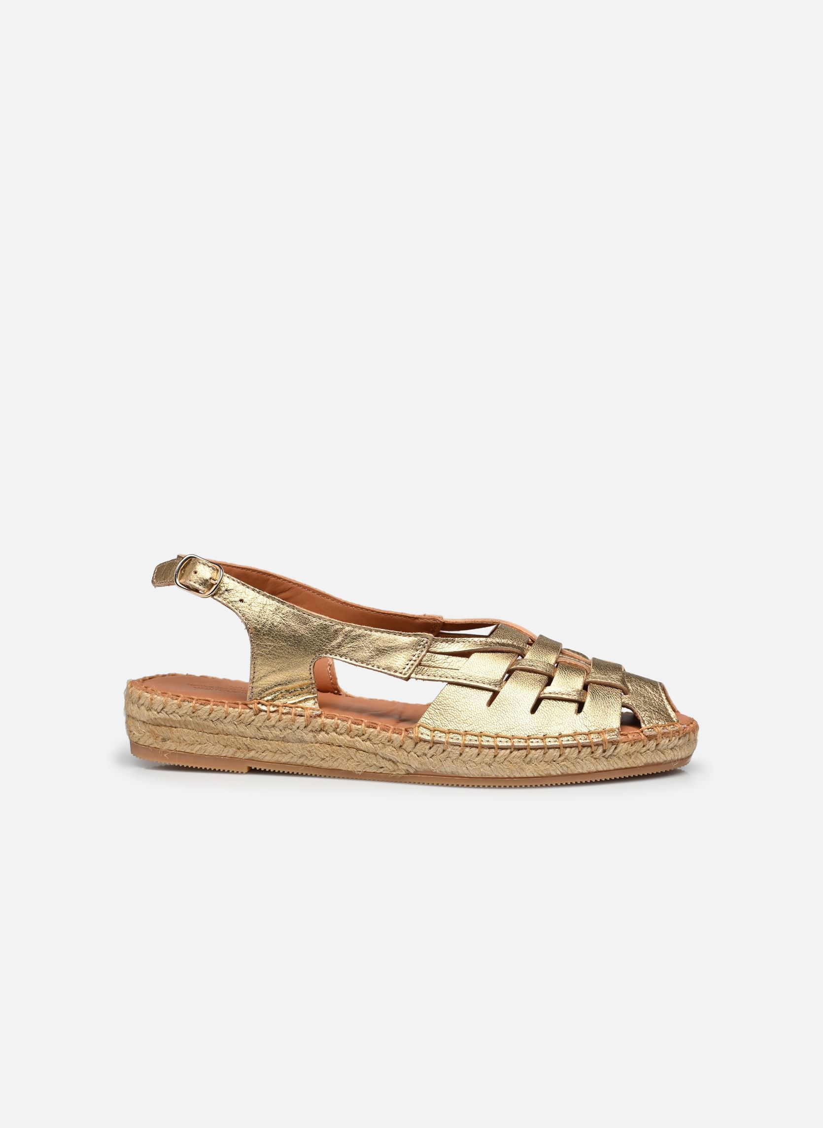 Platte espadrilles ETEL dames goud en brons Naguisa Platte espadrilles ETEL dames goud en brons LIGHT GOLD