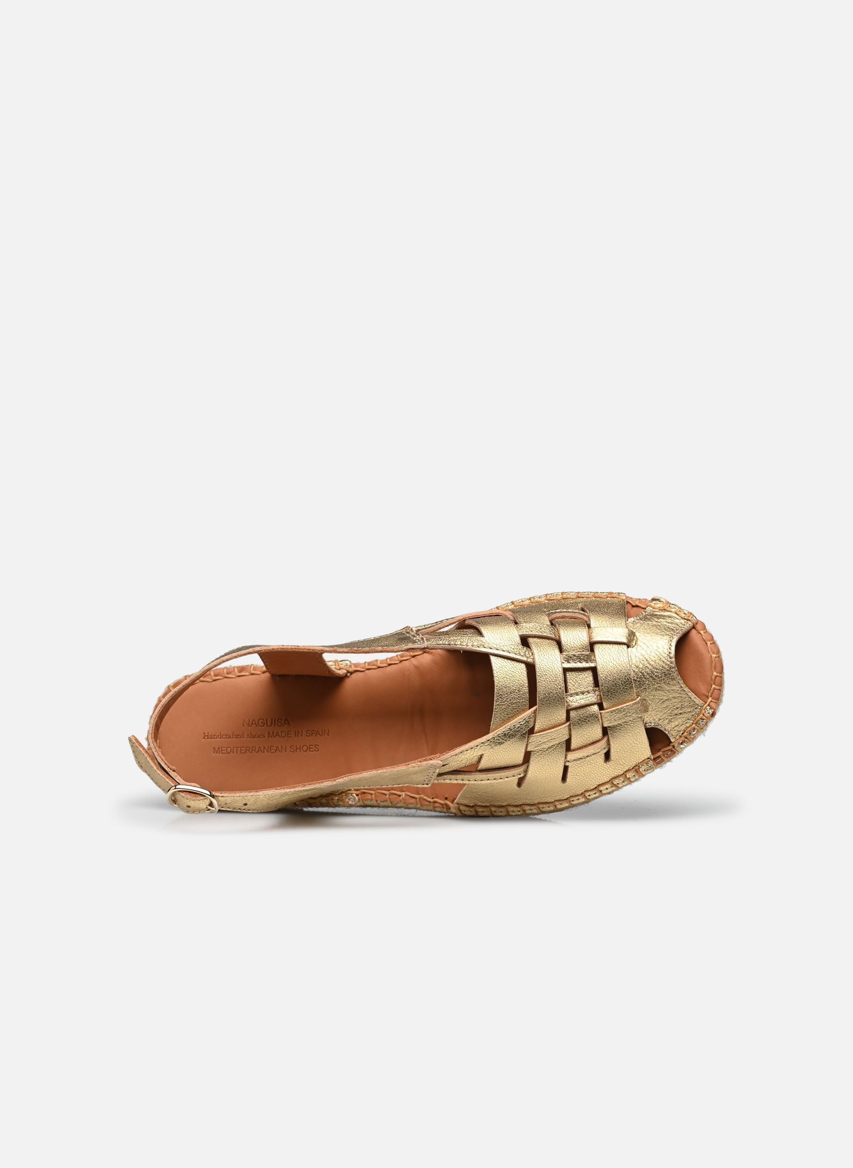 Platte espadrilles ETEL dames goud en brons Naguisa Platte espadrilles ETEL dames goud en brons LIGHT GOLD