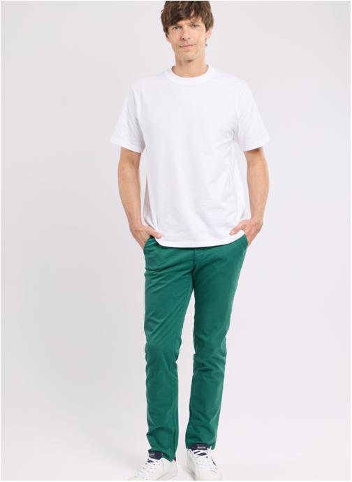 Armor Lux Pantalons droits Chino 79430 gravel homme vert