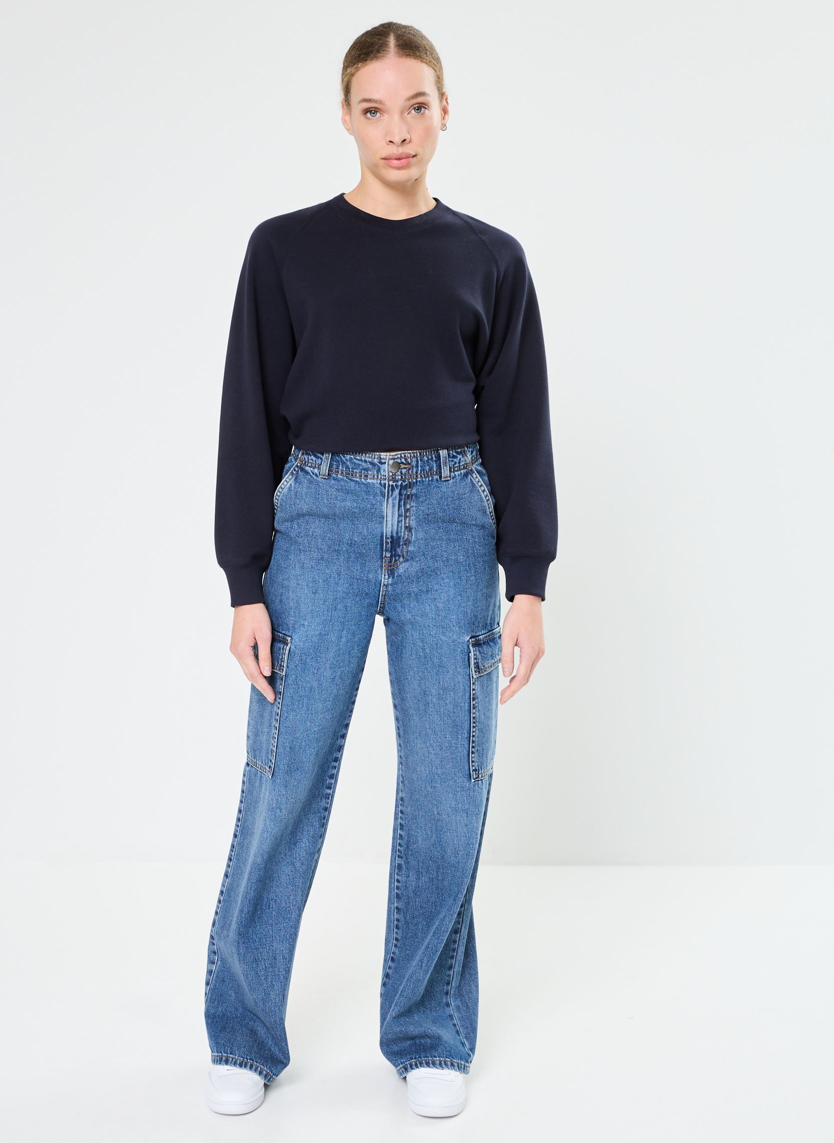 Jeans PCARGOJEAN femme bleu MADE BY Jeans PCARGOJEAN femme bleu DENIM DOUBLE STONE
