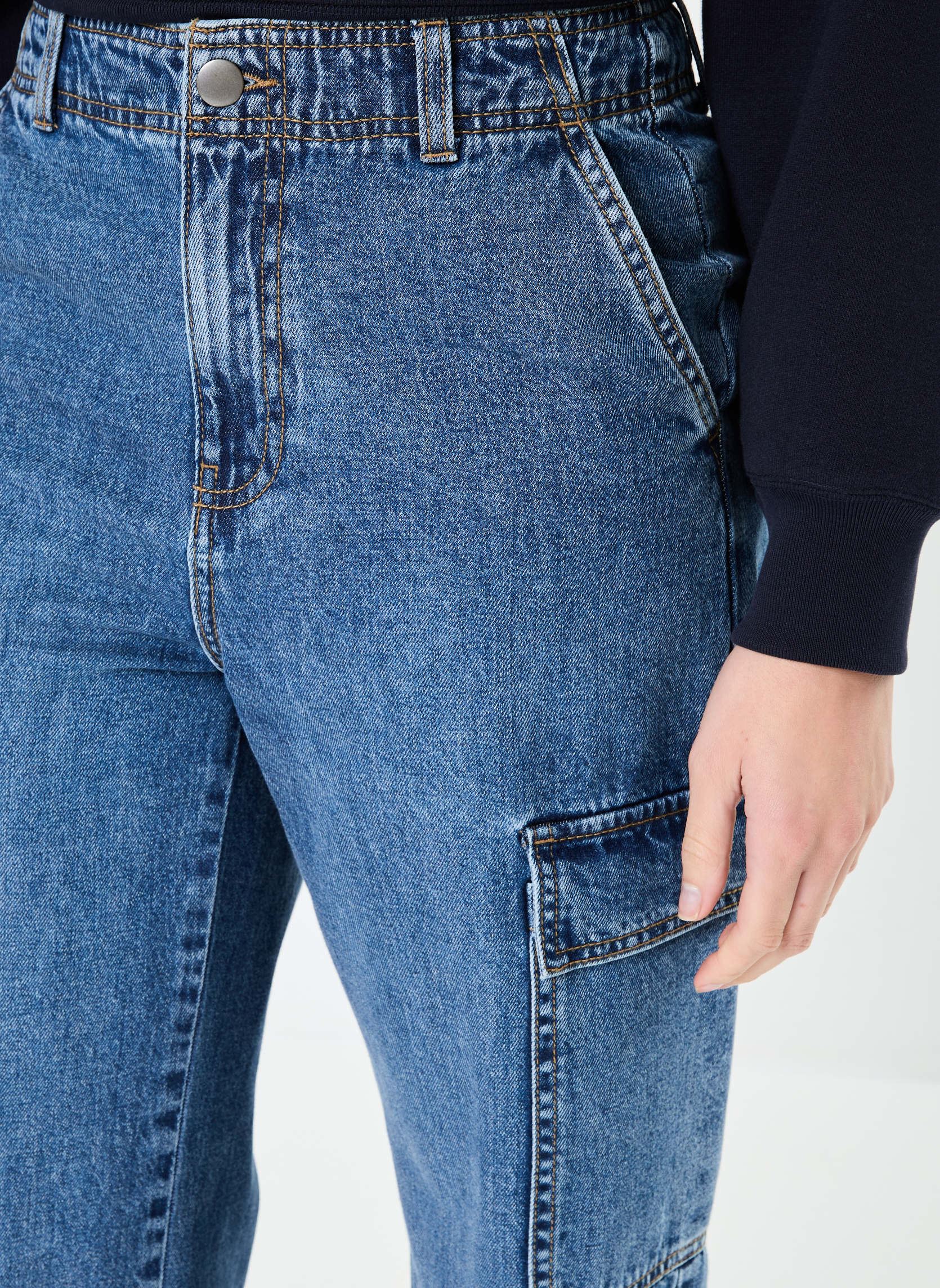 Jeans PCARGOJEAN femme bleu MADE BY Jeans PCARGOJEAN femme bleu DENIM DOUBLE STONE