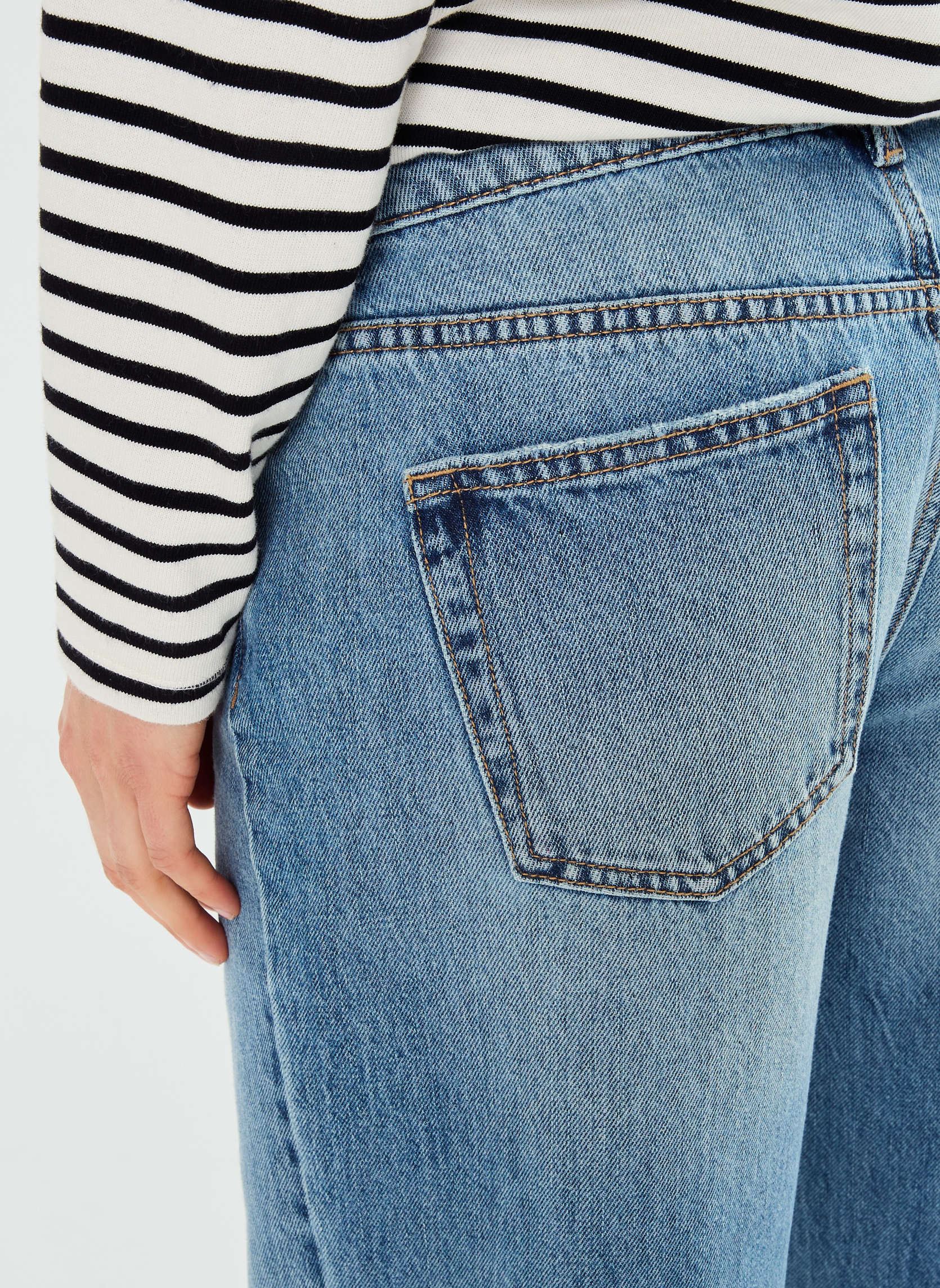 Wijde jeans / Flared Jeans POPPY dames blauw MADE BY Wijde jeans / Flared Jeans POPPY dames blauw DENIM DOUBLE STONE