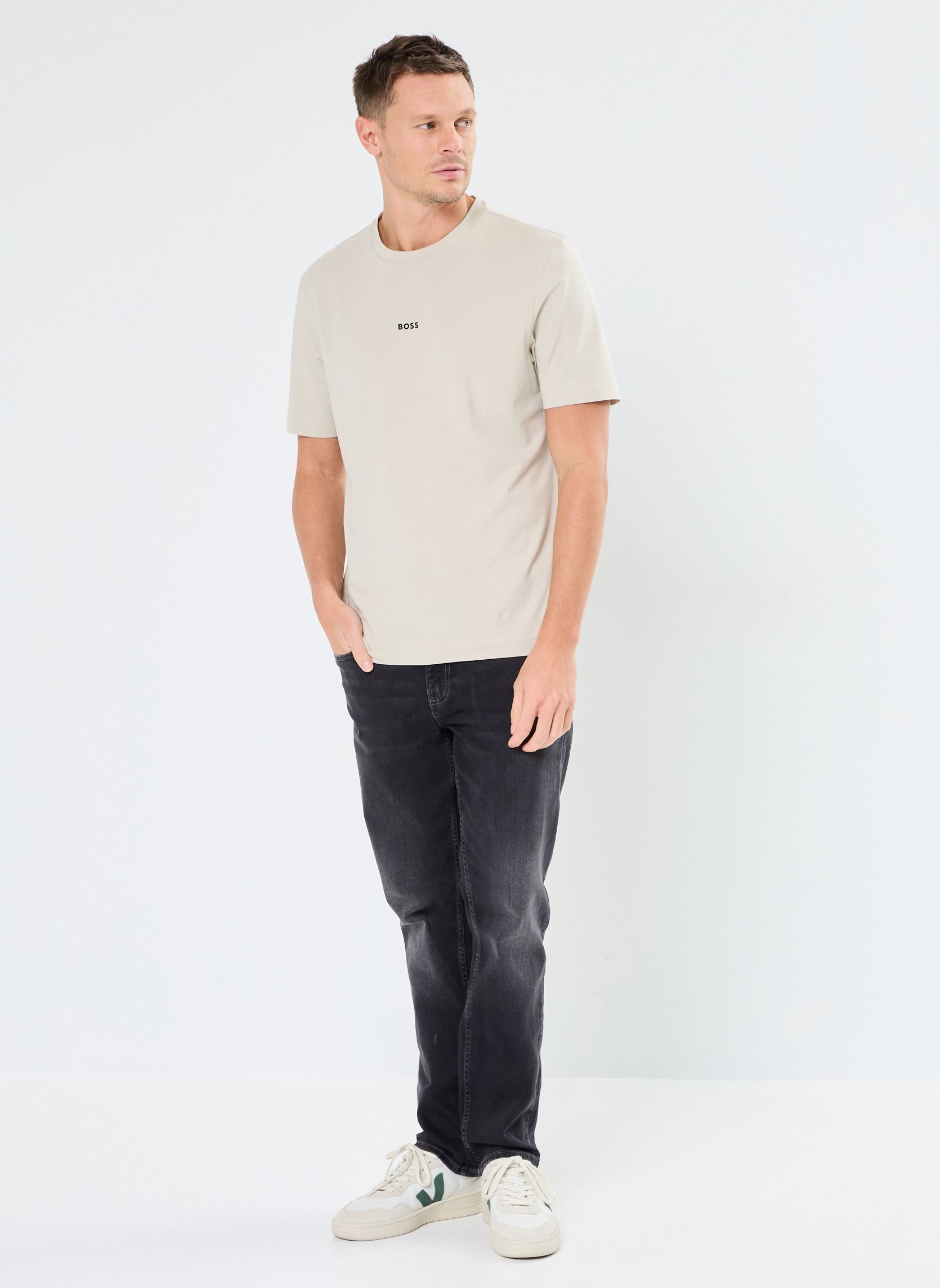 Rechte jeans / Straight Leg Jeans PARKKER heren zwart MADE BY Rechte jeans / Straight Leg Jeans PARKKER heren zwart DENIM BLACK USED