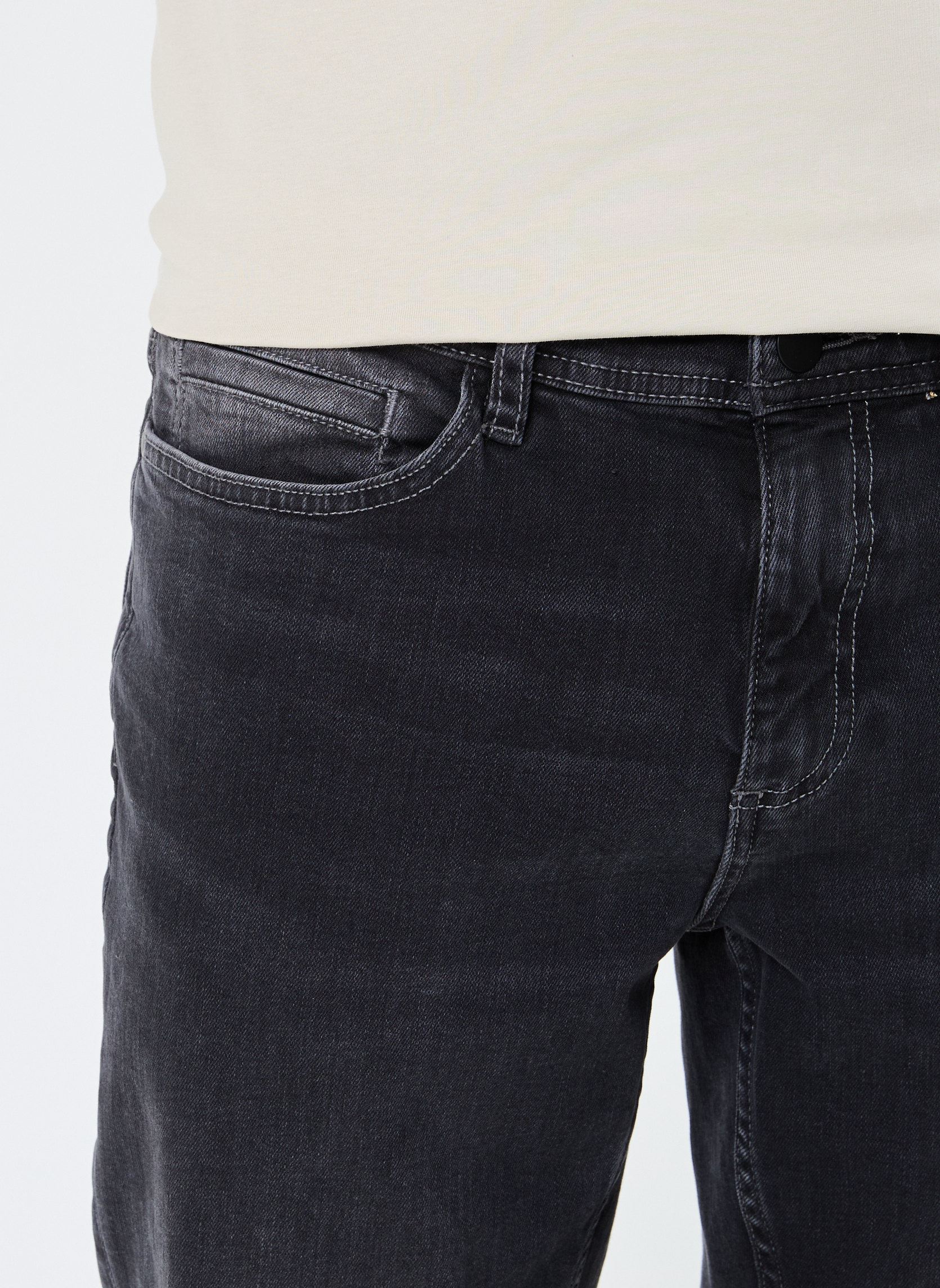 Rechte jeans / Straight Leg Jeans PARKKER heren zwart MADE BY Rechte jeans / Straight Leg Jeans PARKKER heren zwart DENIM BLACK USED