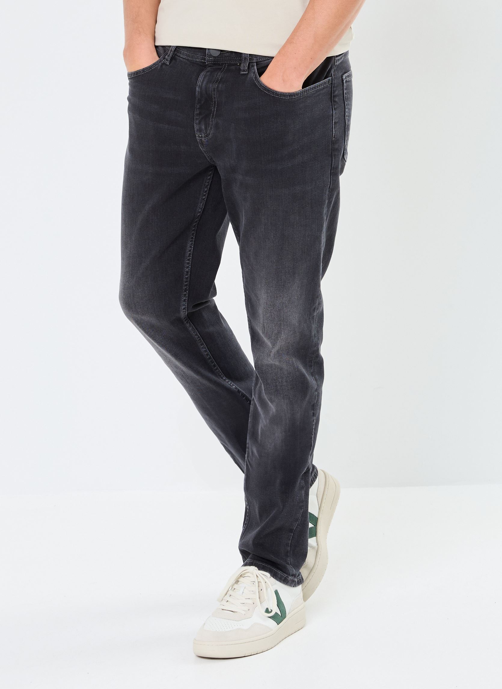 Rechte jeans / Straight Leg Jeans PARKKER heren zwart MADE BY Rechte jeans / Straight Leg Jeans PARKKER heren zwart DENIM BLACK USED