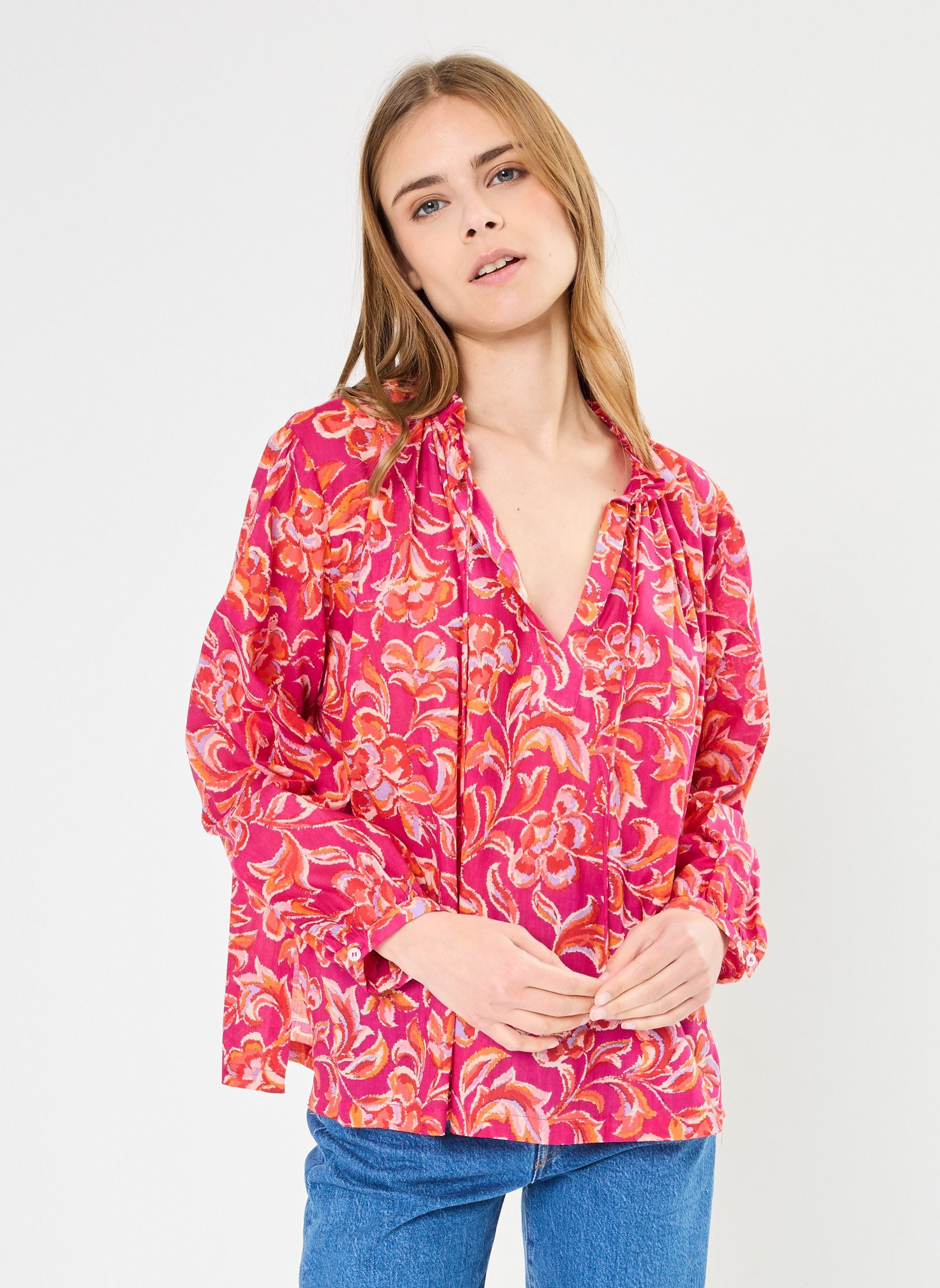 Langarm-Blusen Bellau damen rosa La Petite Etoile Langarm-Blusen Bellau damen rosa cachemire