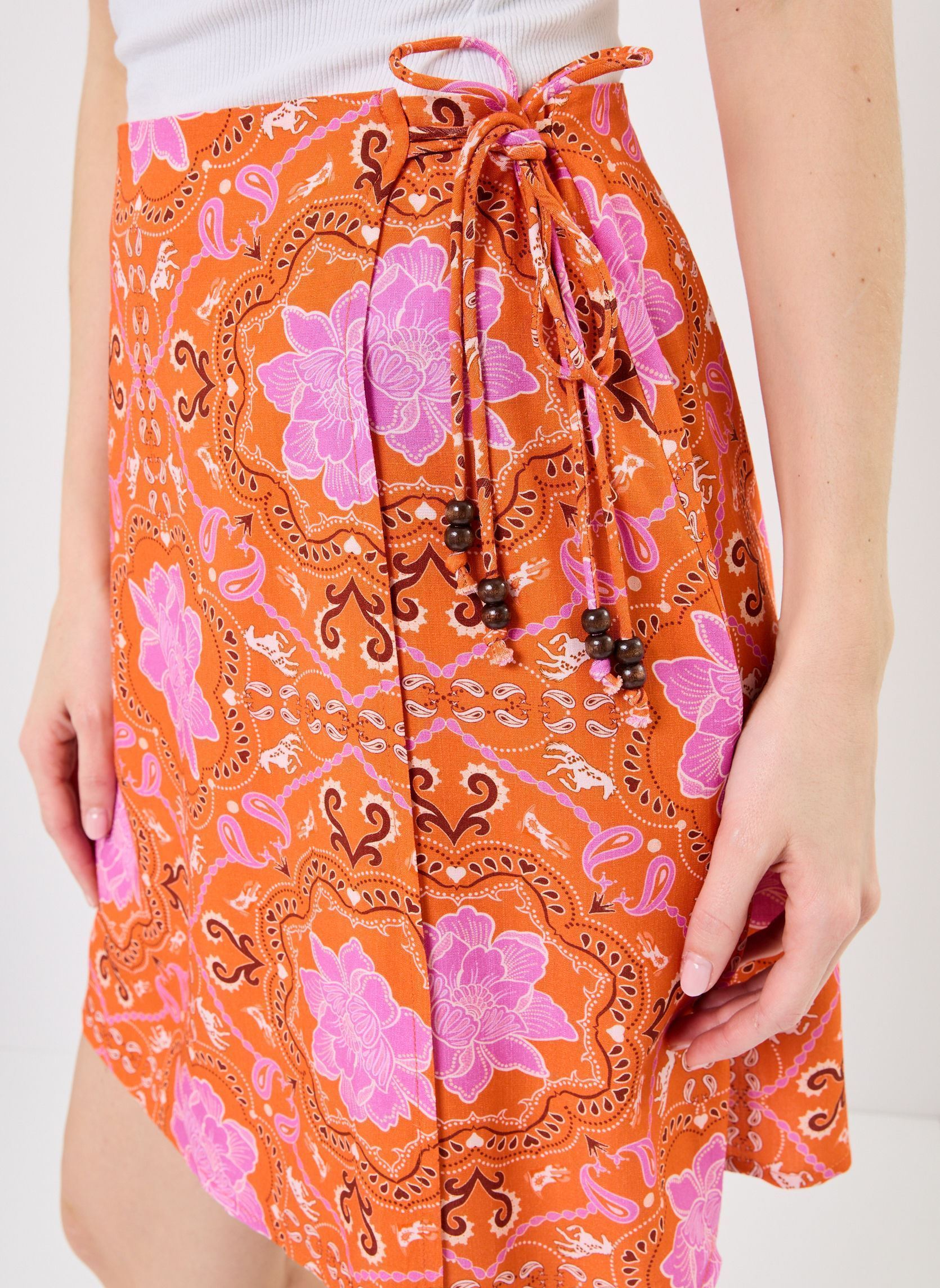Midi-Röcke Juny damen orange La Petite Etoile Midi-Röcke Juny damen orange 64-BANDANA