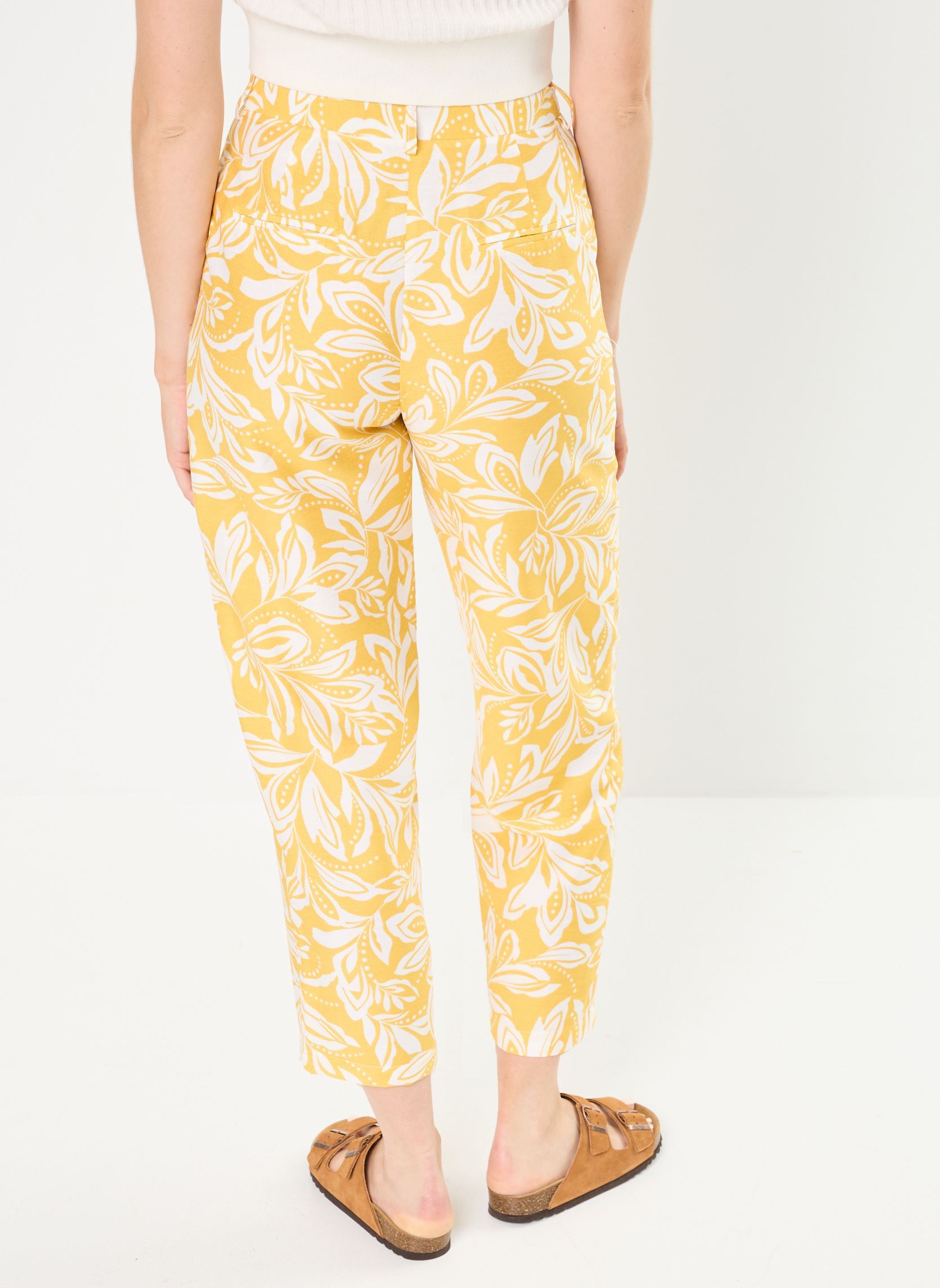 Rechte broeken Pamea dames geel La Petite Etoile Rechte broeken Pamea dames geel BICOLORE JAUNE