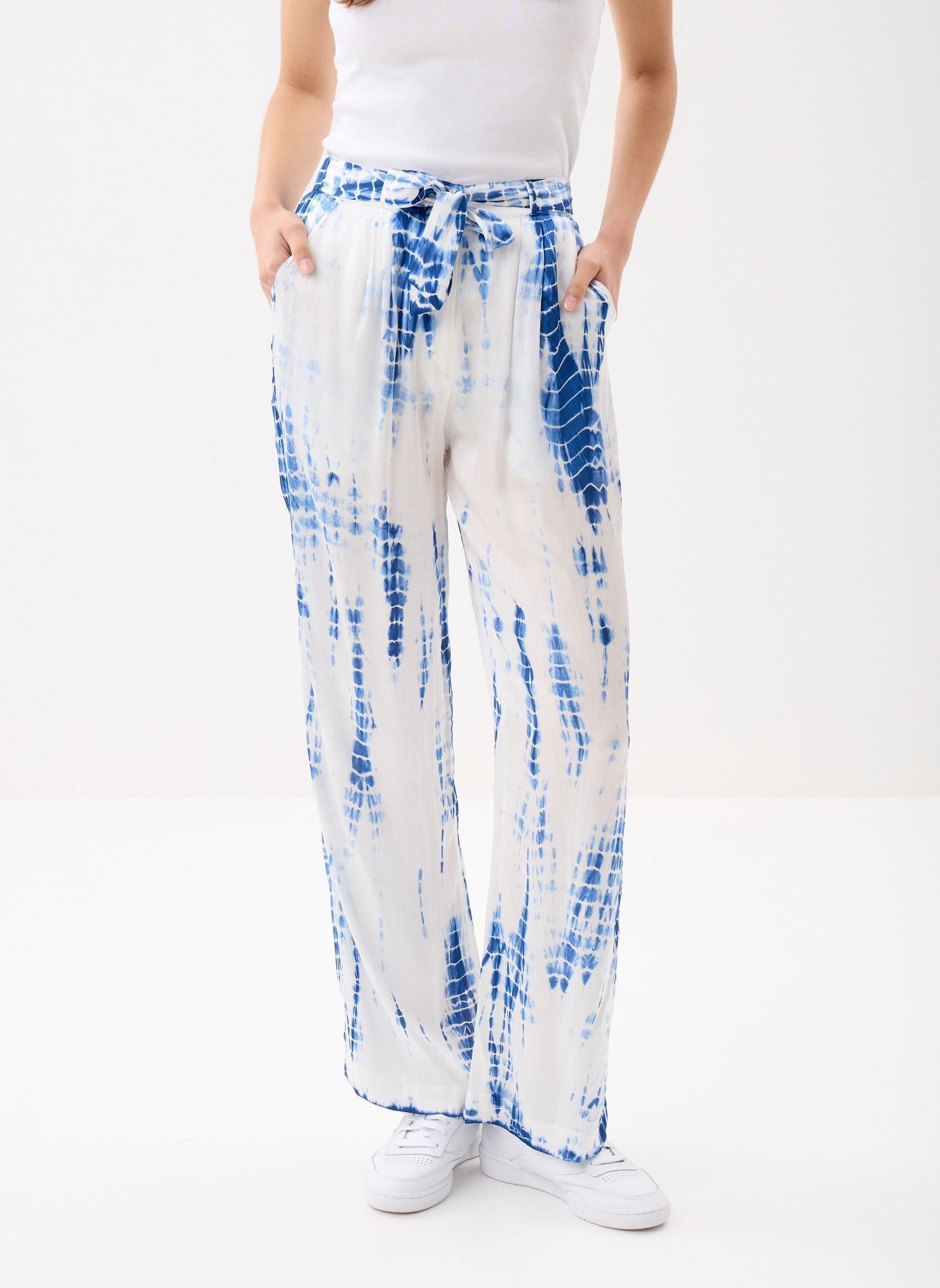 Pantalons larges Poman femme bleu La Petite Etoile Pantalons larges Poman femme bleu Tie&Dye