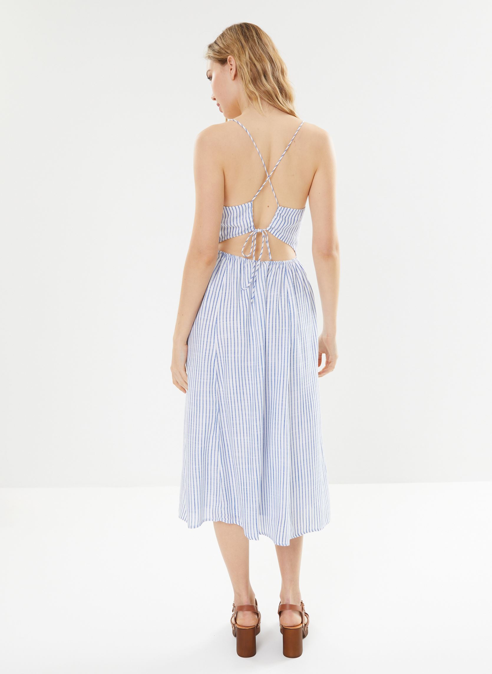 Robes longues Raima femme bleu La Petite Etoile Robes longues Raima femme bleu Ecru/Bleu