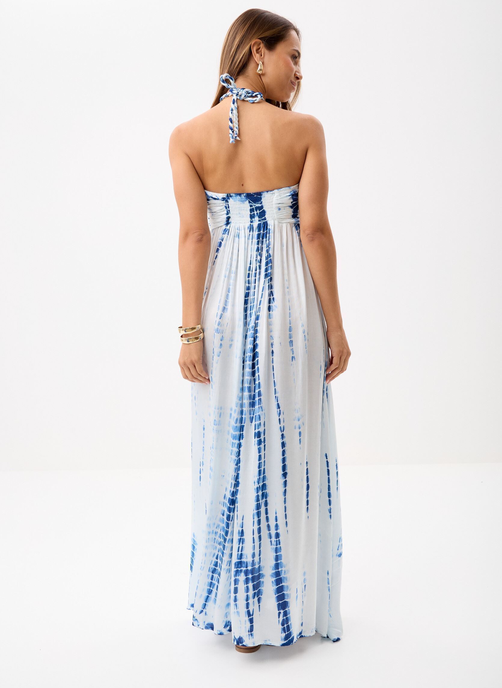 Robes longues Renza femme bleu La Petite Etoile Robes longues Renza femme bleu Tie&Dye