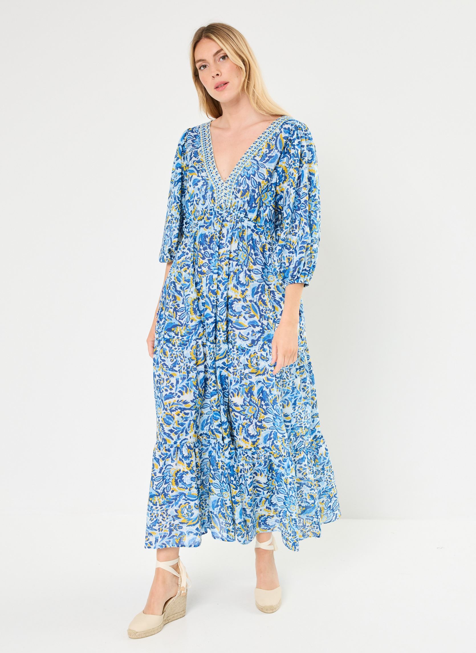 Robes longues Roline femme bleu La Petite Etoile Robes longues Roline femme bleu Fondu