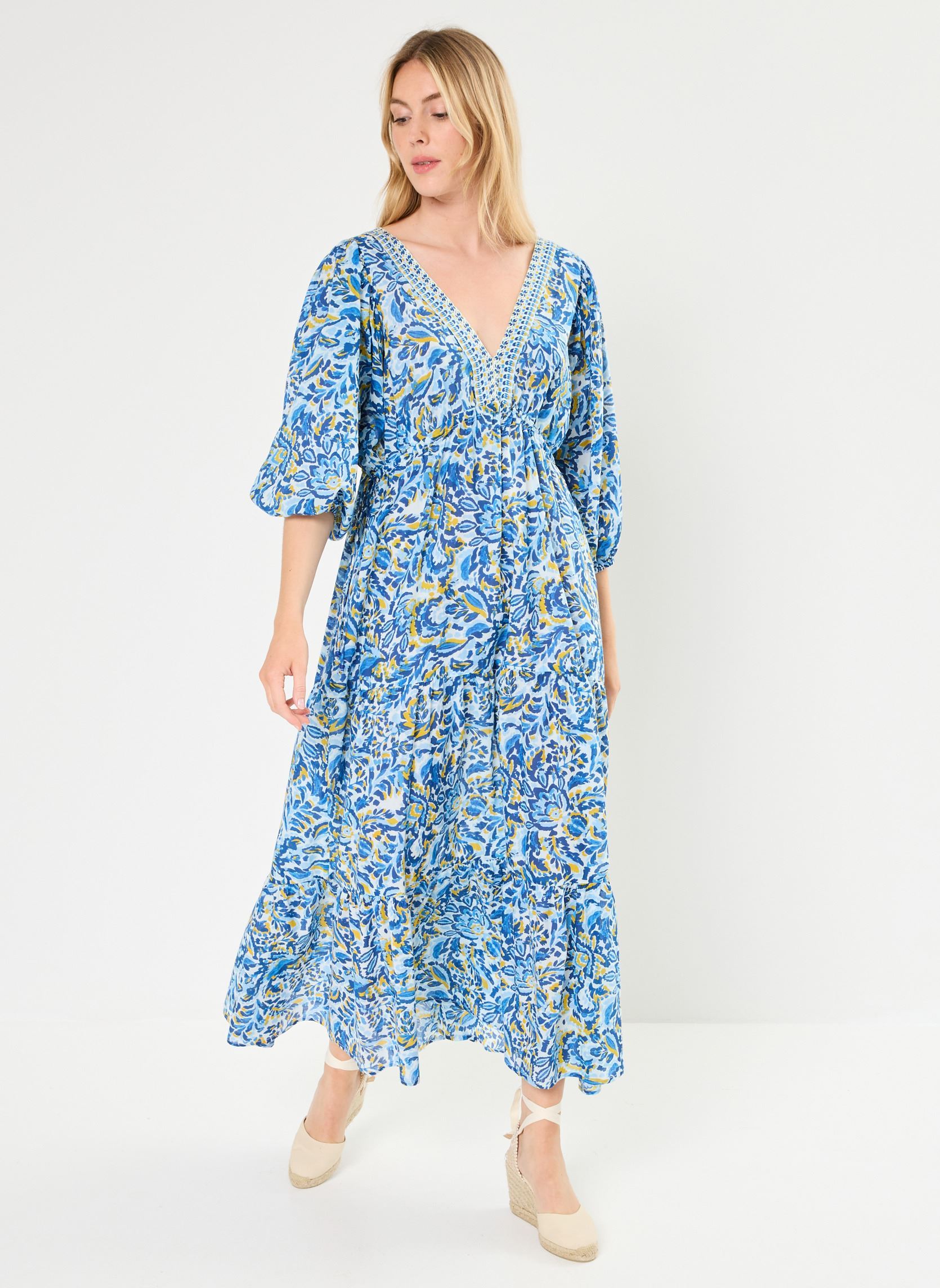 Robes longues Roline femme bleu La Petite Etoile Robes longues Roline femme bleu Fondu