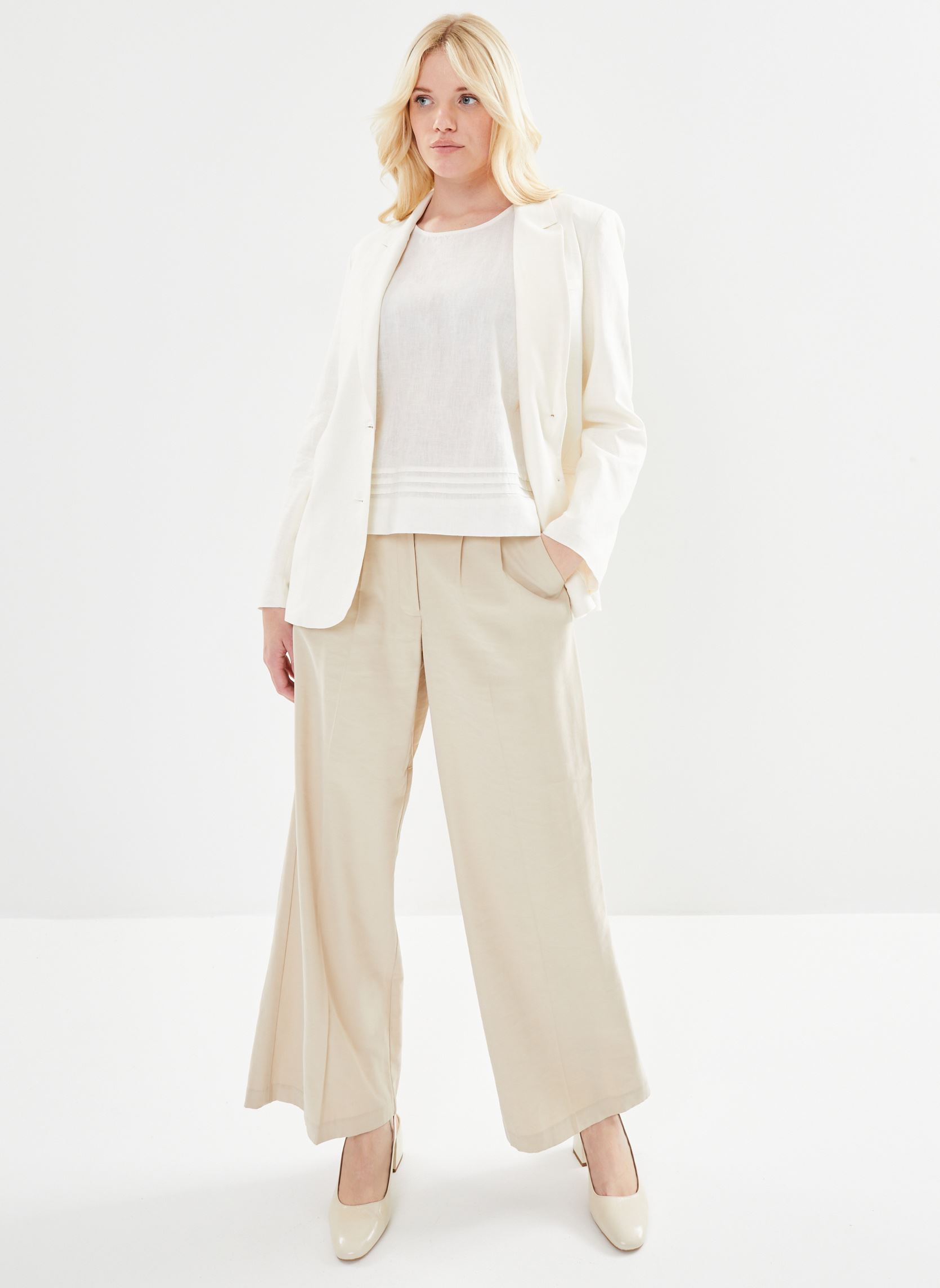 Vestes de blazer Voliane femme blanc La Petite Etoile Vestes de blazer Voliane femme blanc ivoire