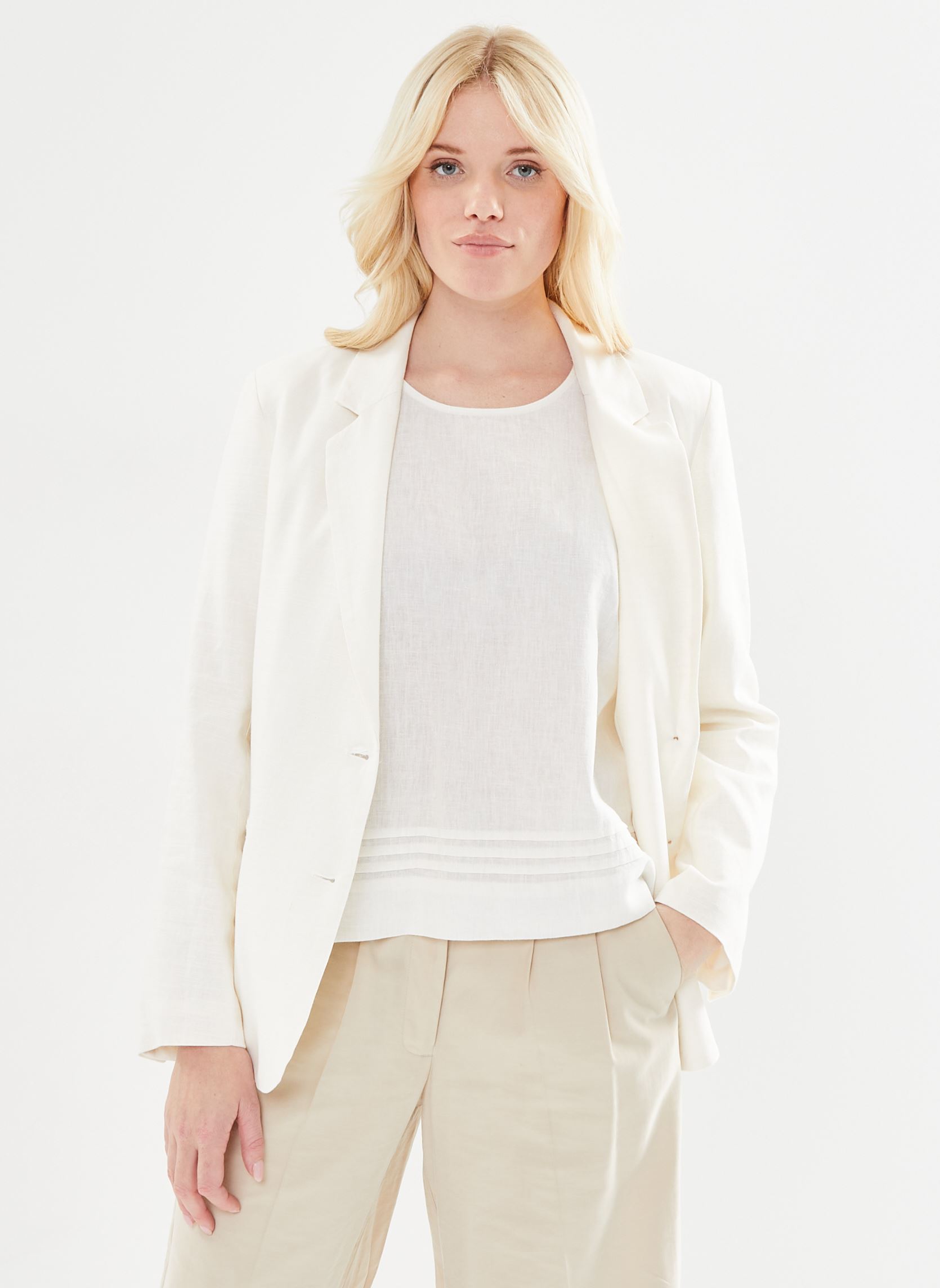 Vestes de blazer Voliane femme blanc La Petite Etoile Vestes de blazer Voliane femme blanc ivoire