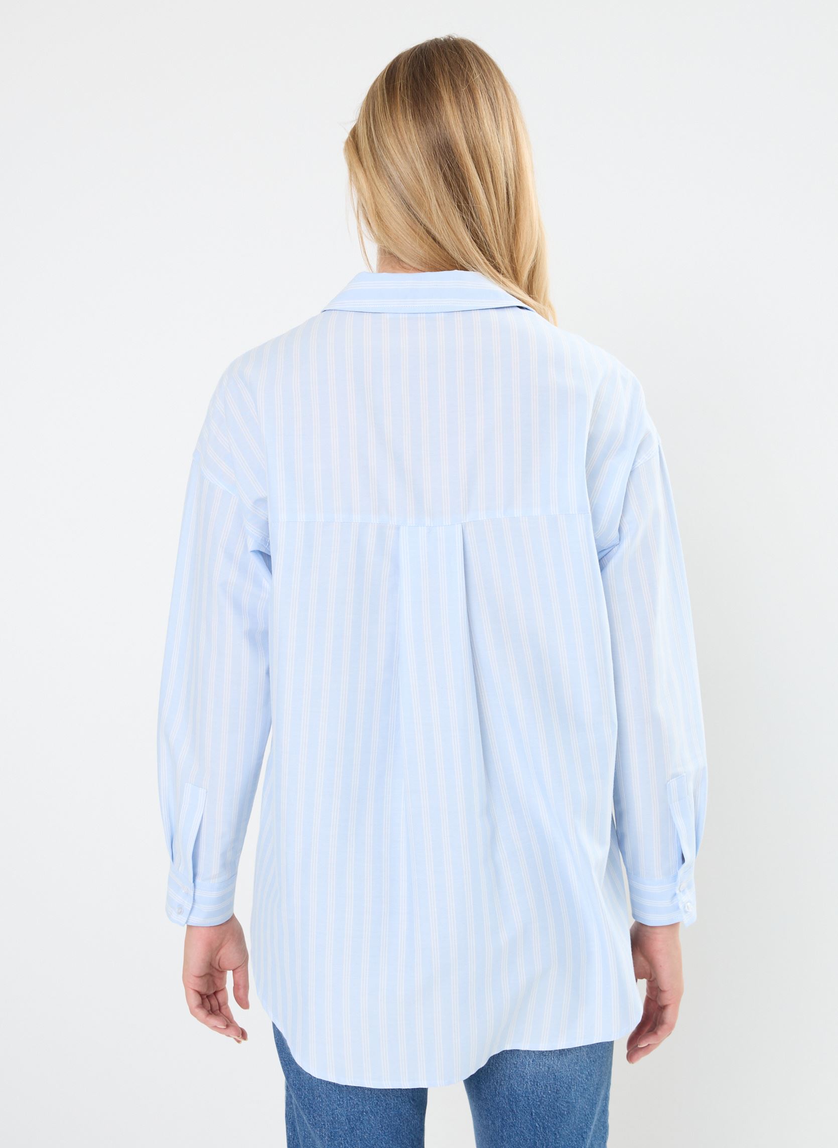 Chemises manches longues BELITA3 femme bleu Georgia Rose Chemises manches longues BELITA3 femme bleu STRIPE-2-B