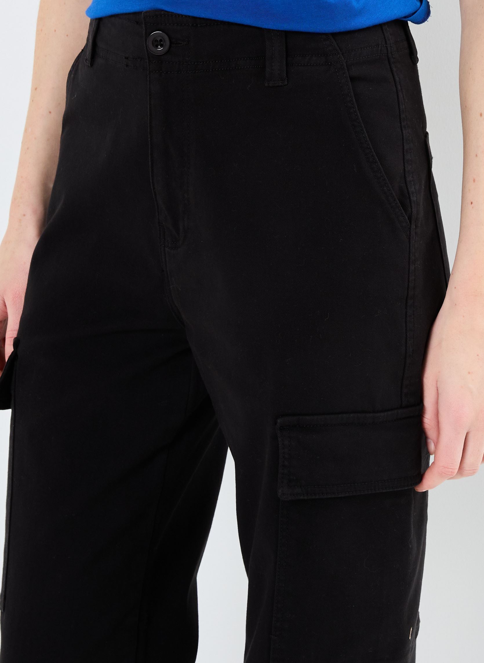 Cargohosen PCARGOTWILL damen schwarz MADE BY Cargohosen PCARGOTWILL damen schwarz JET BLACK