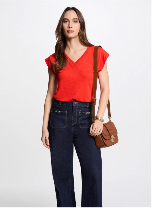 Morgan Tee-shirts 221-DAME femme orange