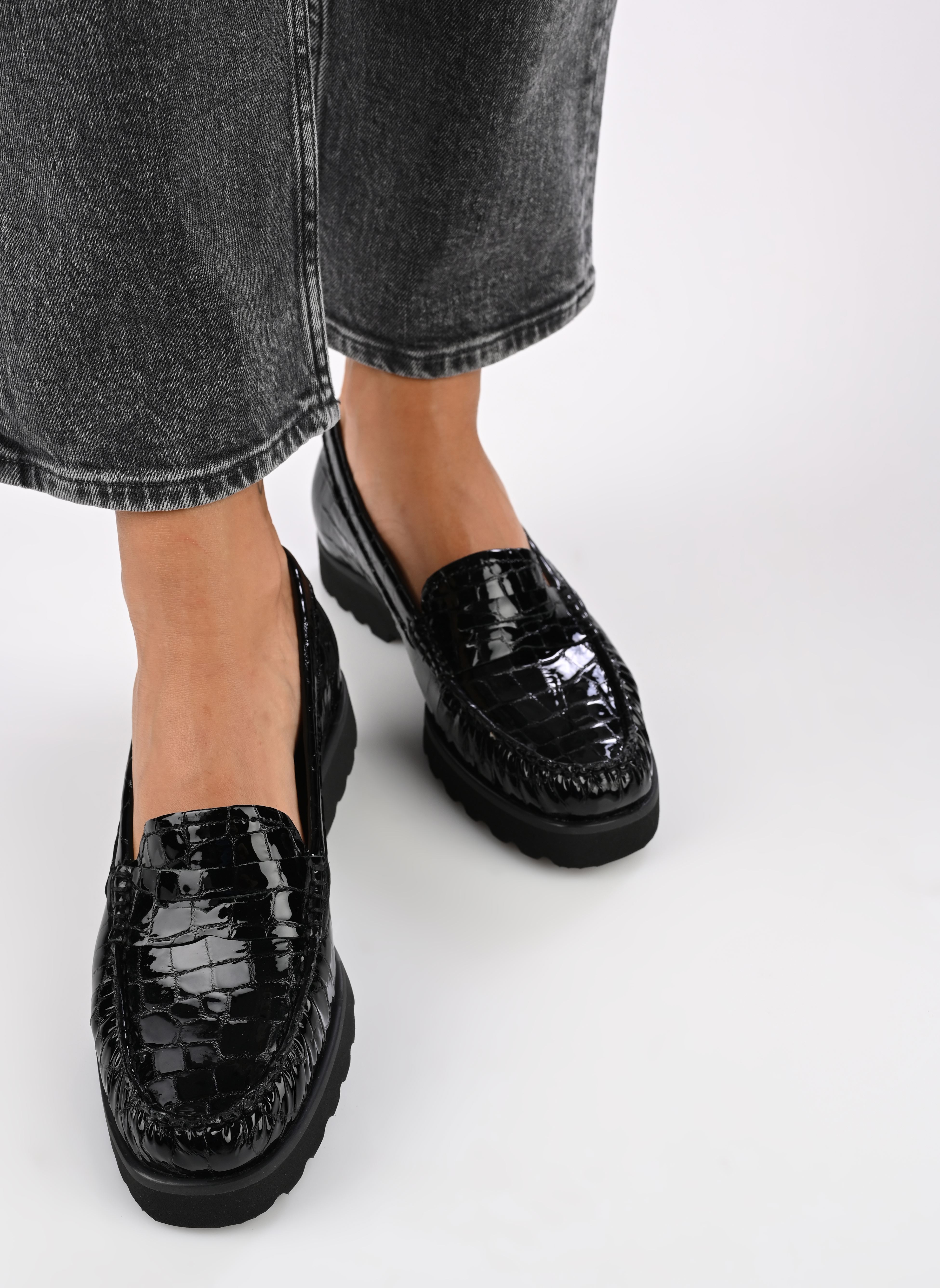 Loafer Groco damen schwarz Georgia Rose Soft Loafer Groco damen schwarz Croco Noir