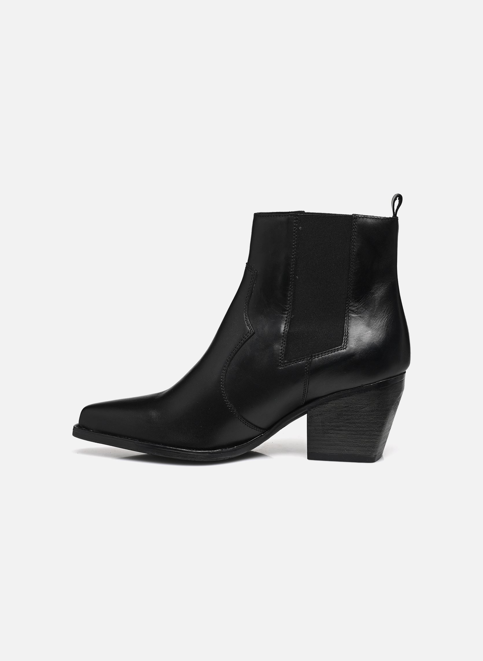 Bottines santiags Rantiag femme noir Georgia Rose Soft Bottines santiags Rantiag femme noir CUIR LISSE NOIR