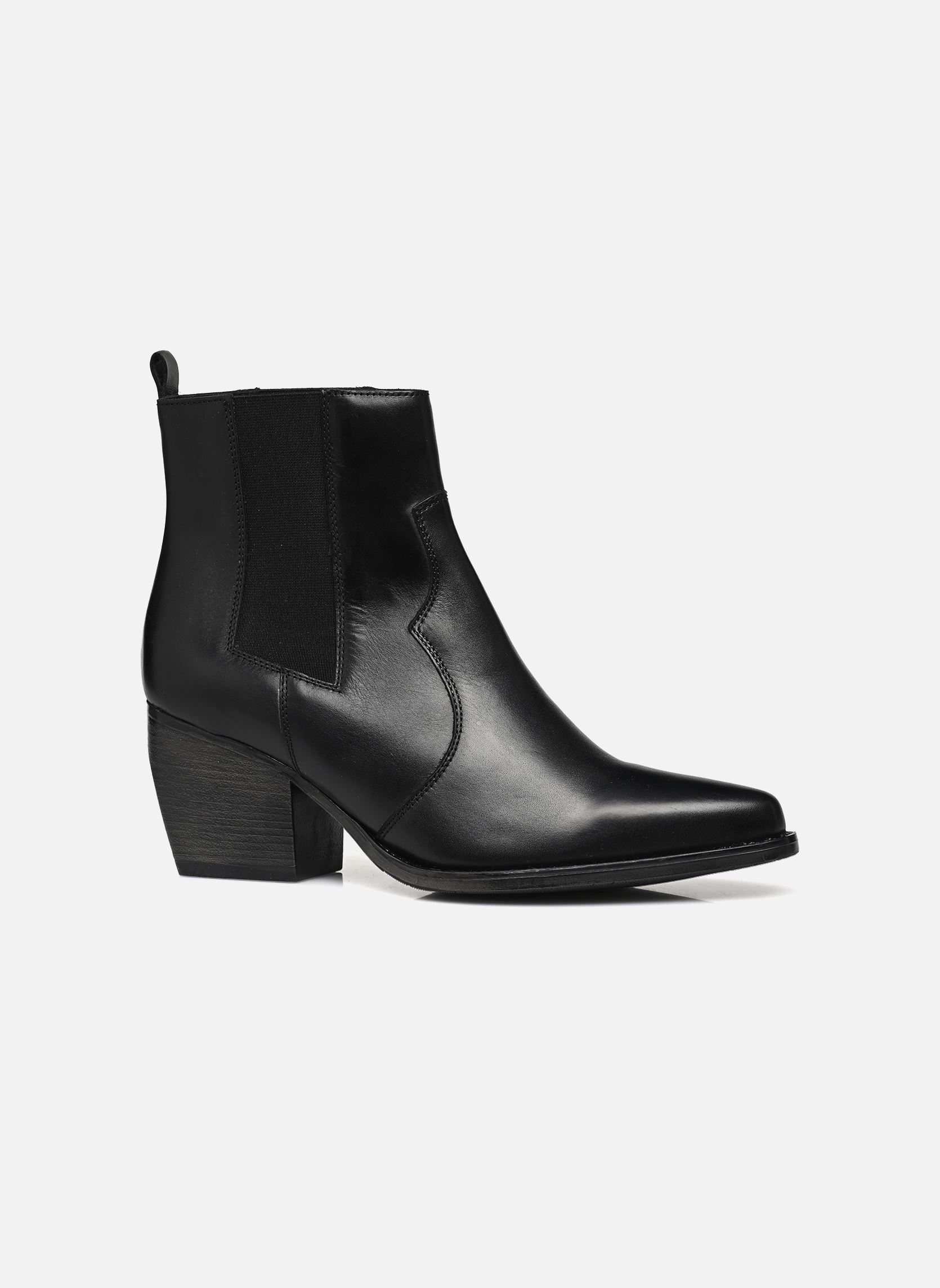 Bottines santiags Rantiag femme noir Georgia Rose Soft Bottines santiags Rantiag femme noir CUIR LISSE NOIR
