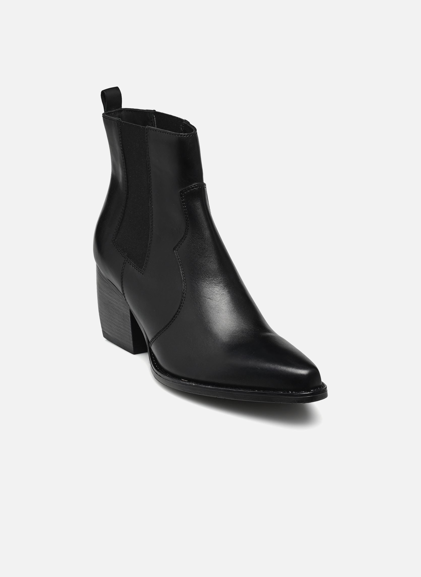 Bottines santiags Rantiag femme noir Georgia Rose Soft Bottines santiags Rantiag femme noir CUIR LISSE NOIR