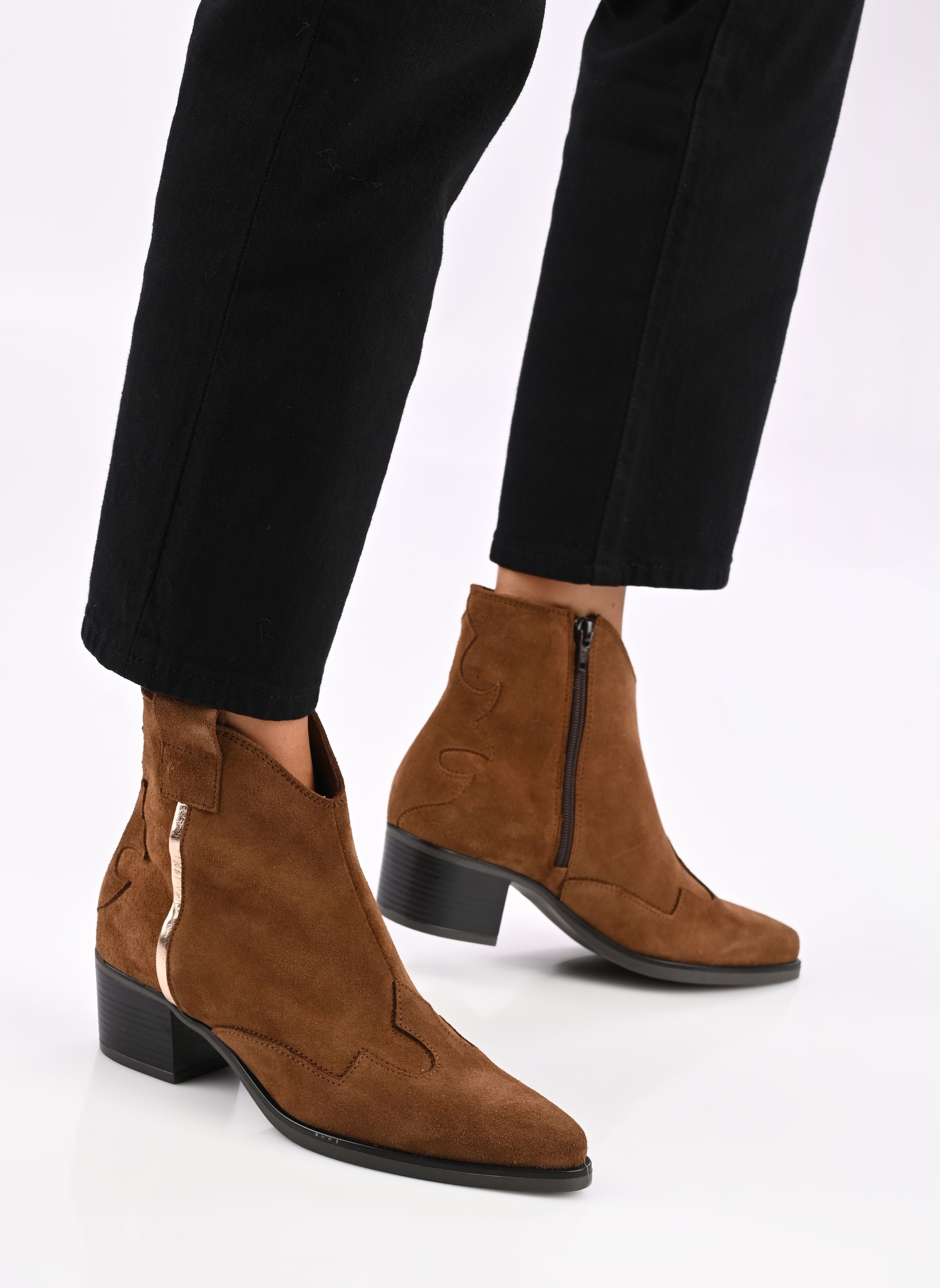 Stivaletti western Ririse donna marrone Georgia Rose Soft Stivaletti western Ririse donna marrone Cuir velours cognac